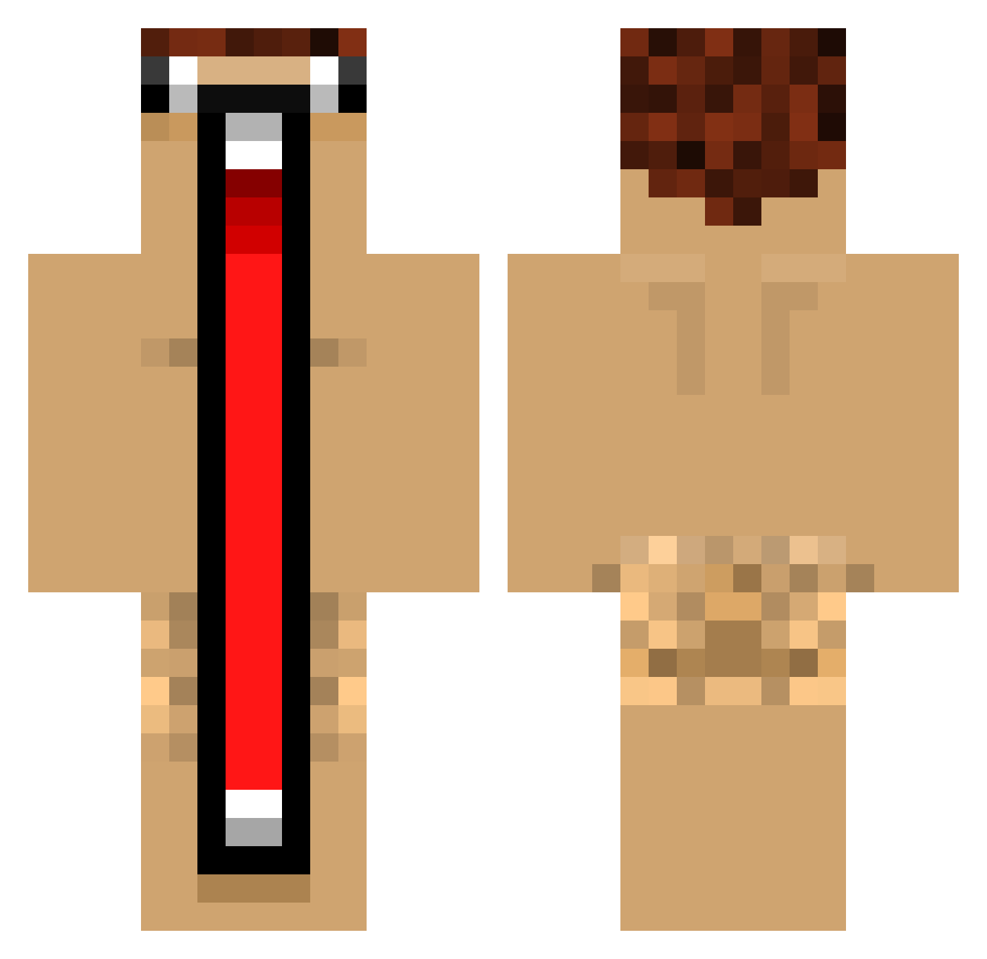 Mango Minecraft skin, front and back view