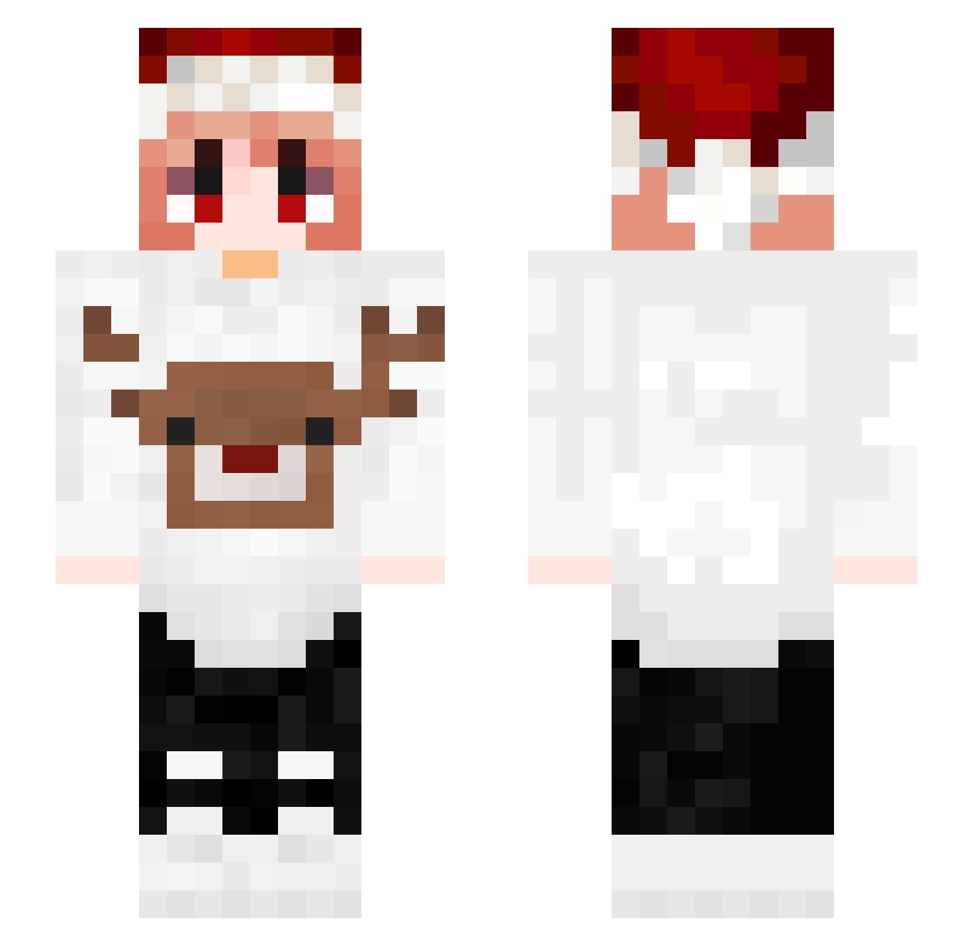 Shiro_Leaf Minecraft skin, front and back view