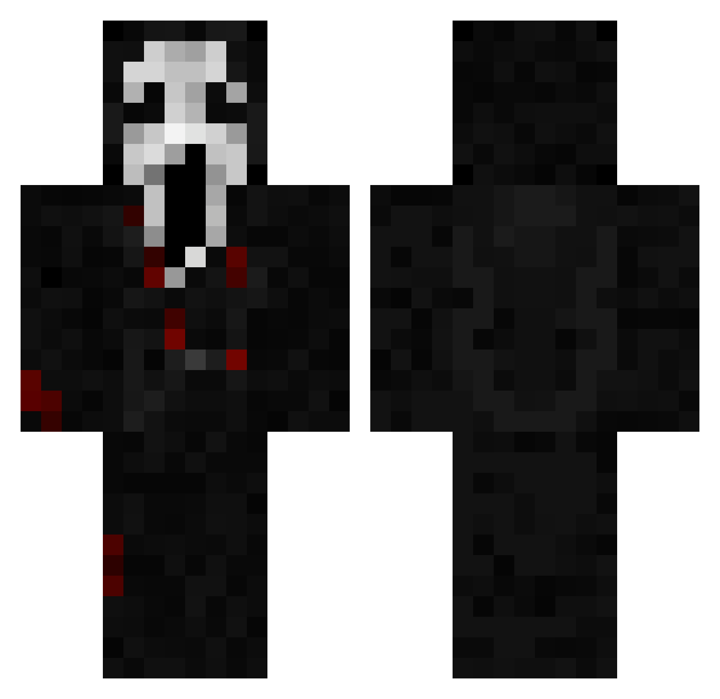 1Screwed Minecraft skin, front and back view