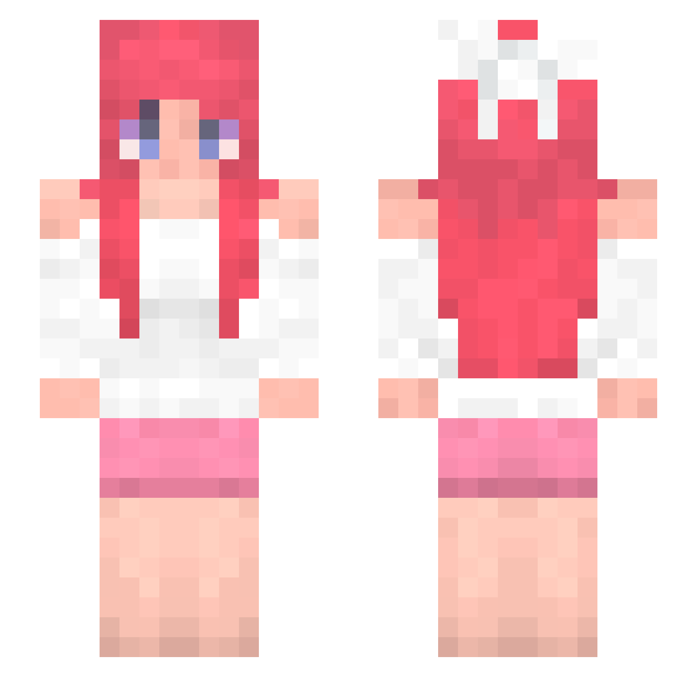 SakuraFX_II Minecraft skin, front and back view