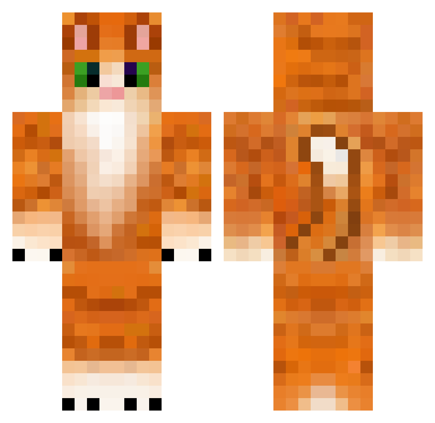 SernikPiernik Minecraft skin, front and back view