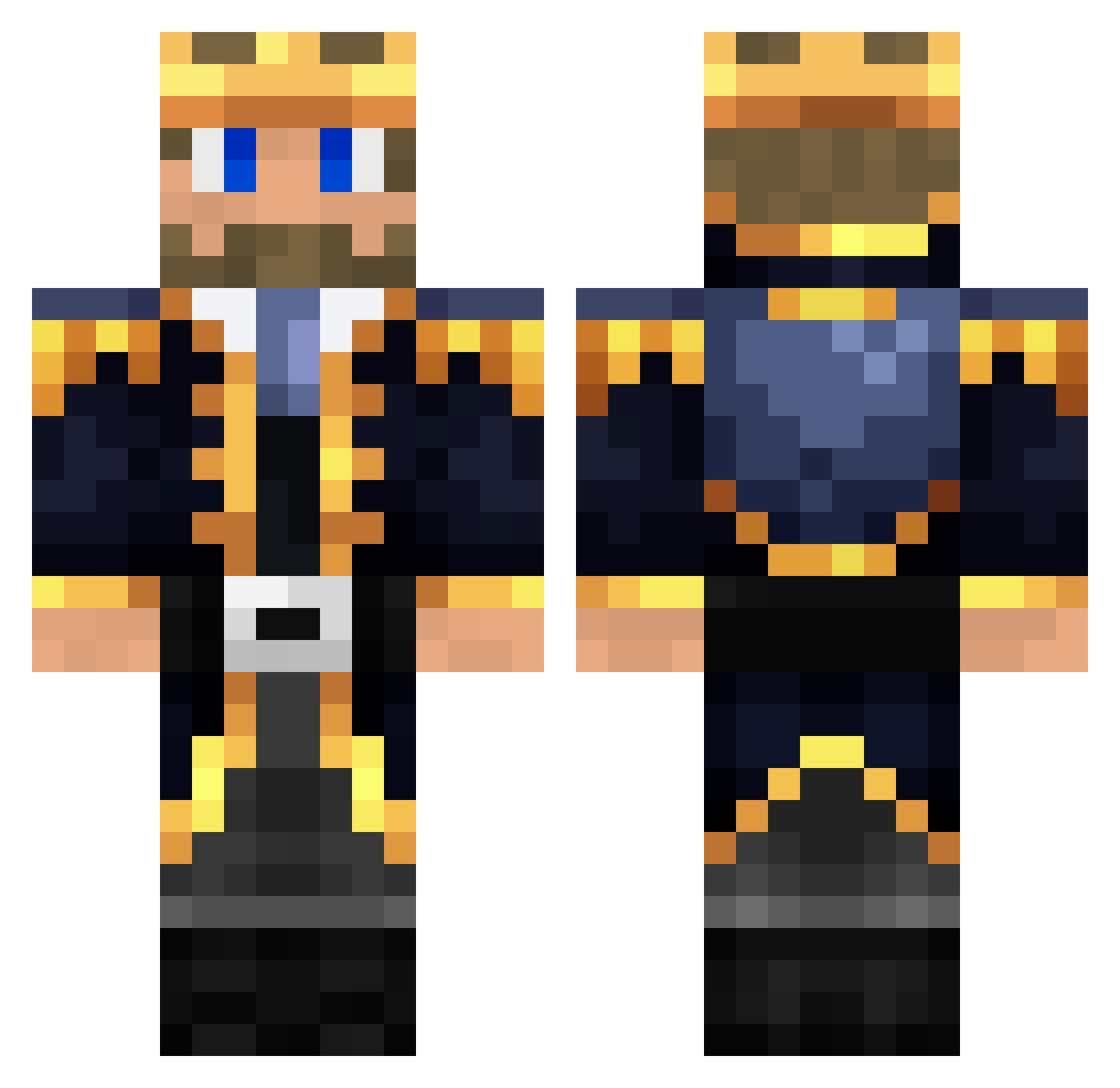 EddieTM Minecraft skin, front and back view