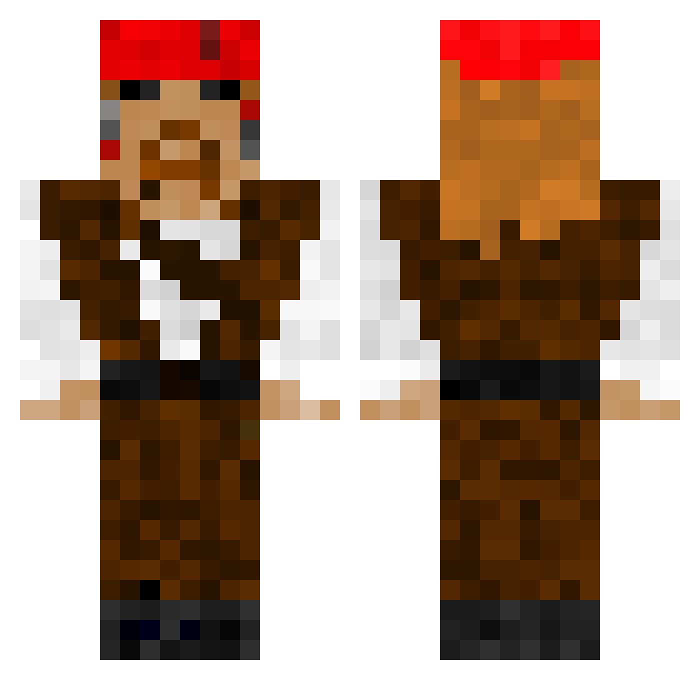 Krinjo05 Minecraft skin, front and back view