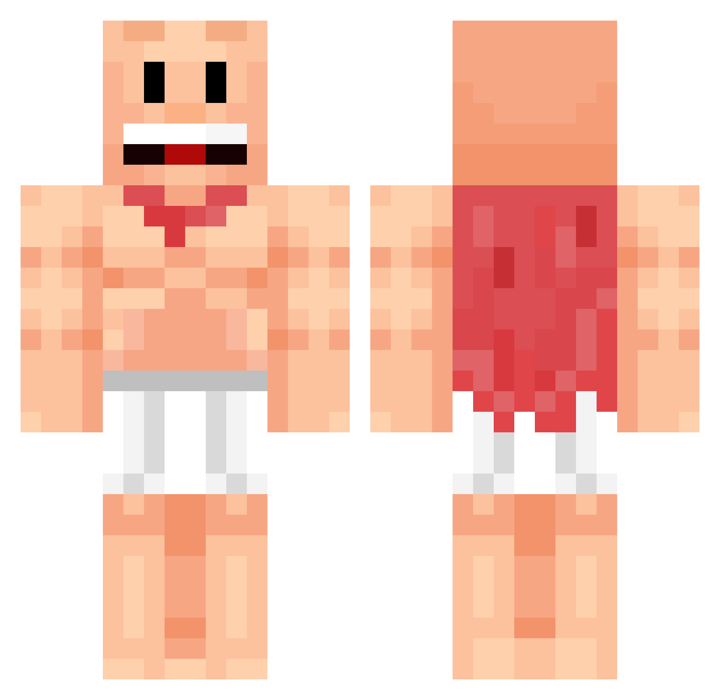 porkchopdirector Minecraft skin, front and back view