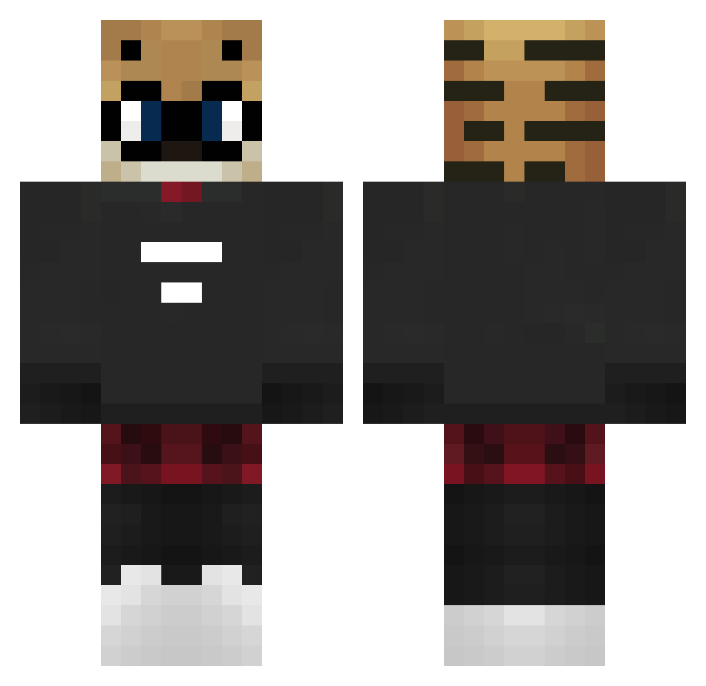 byDesse Minecraft skin, front and back view