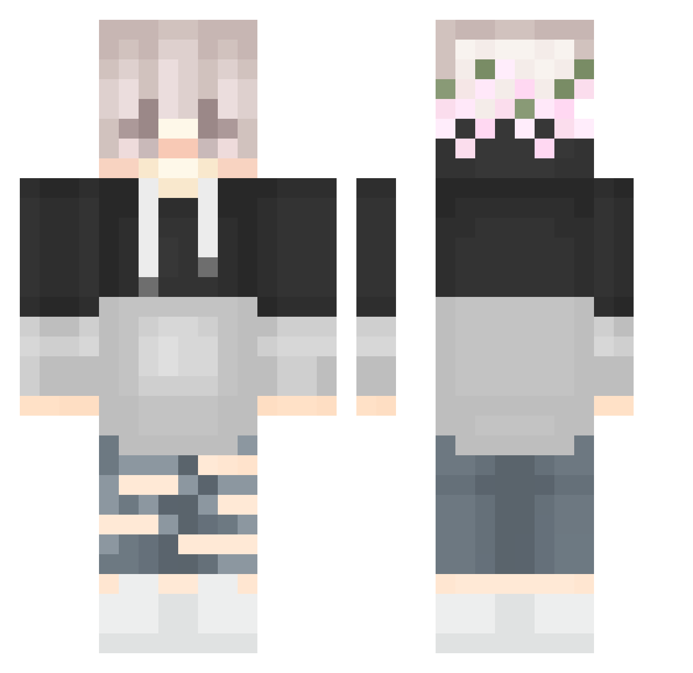 sadieshye Minecraft skin, front and back view