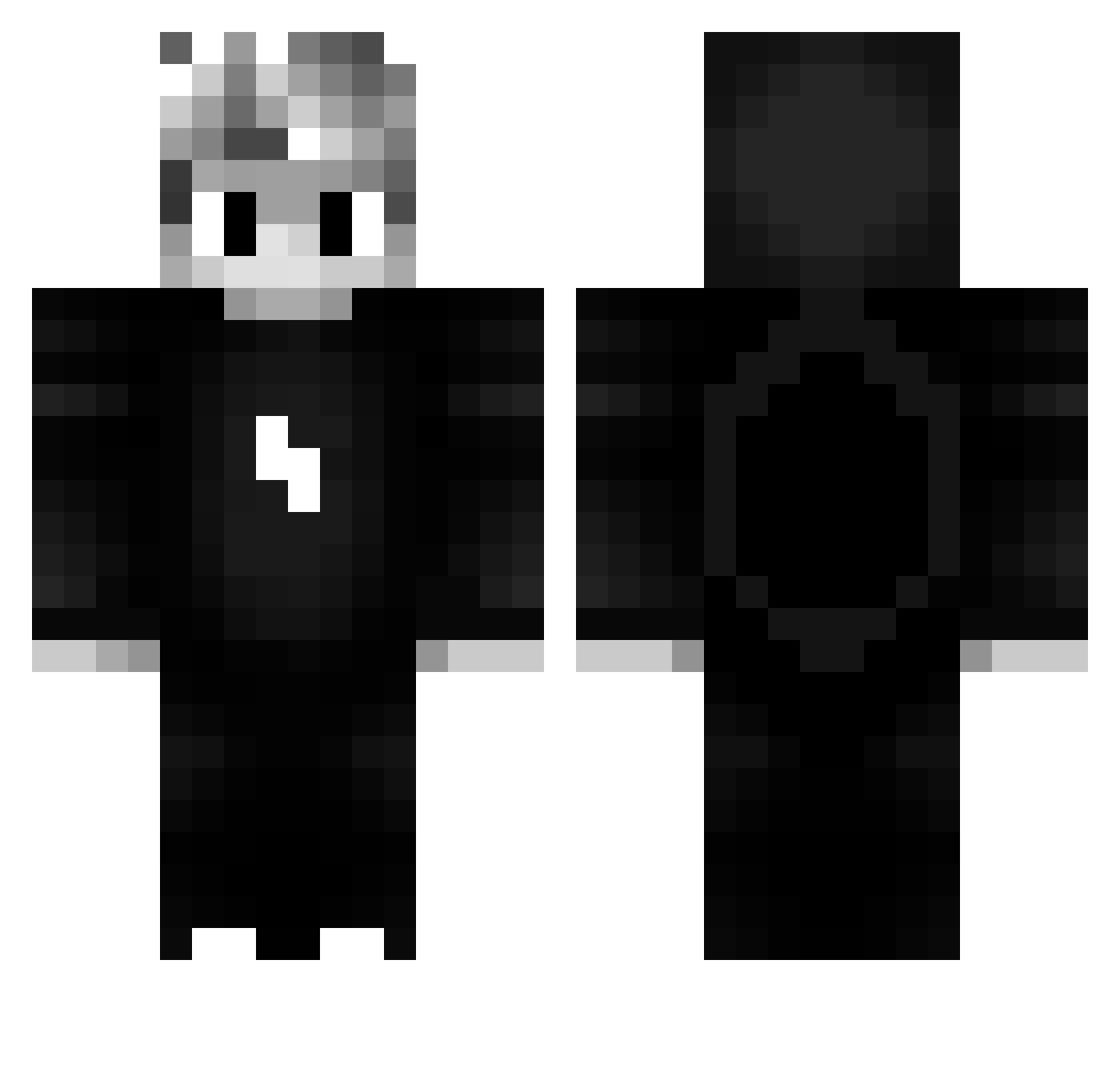 Tastyy Minecraft skin, front and back view
