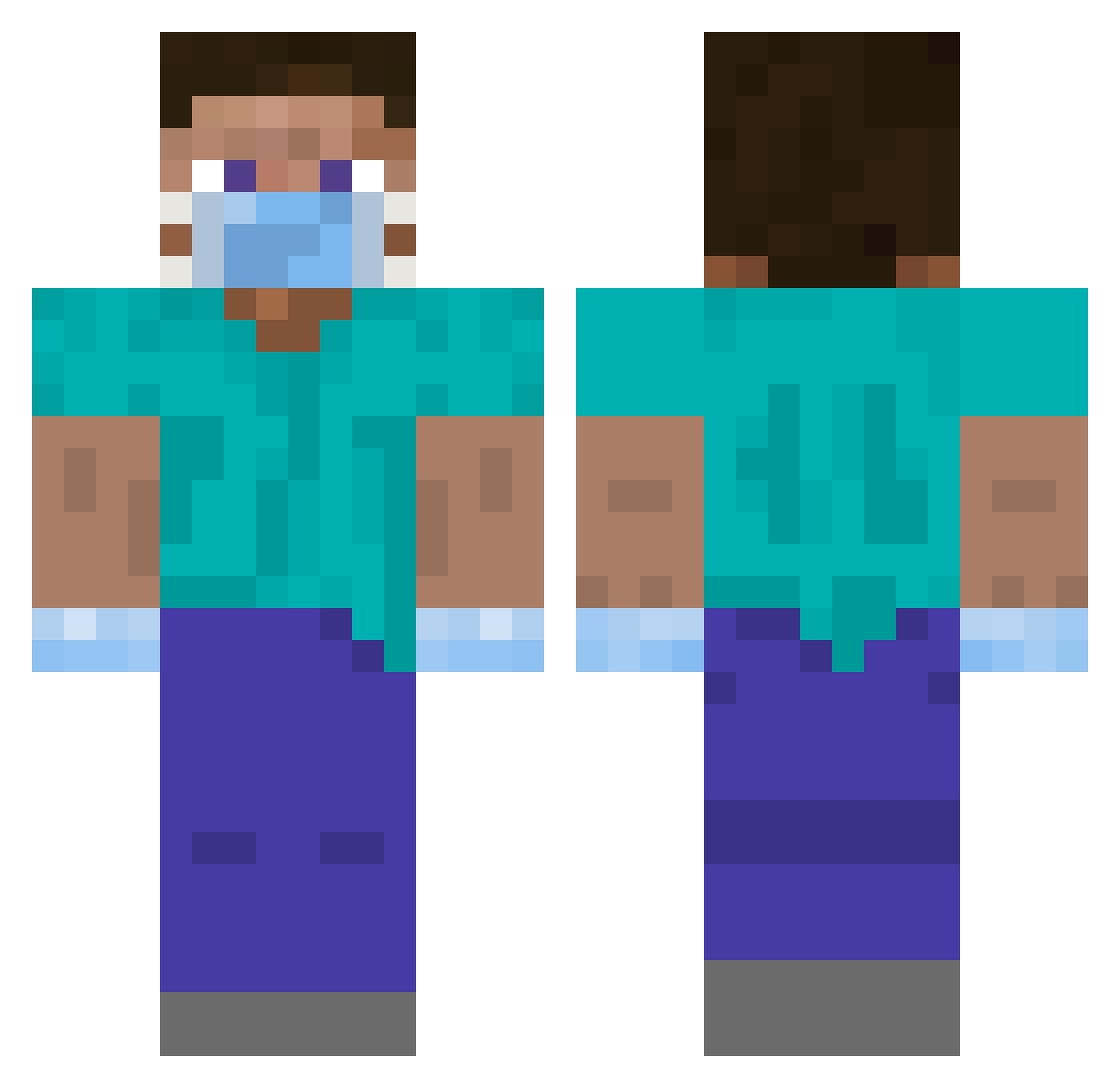 Sheydee_ Minecraft skin, front and back view