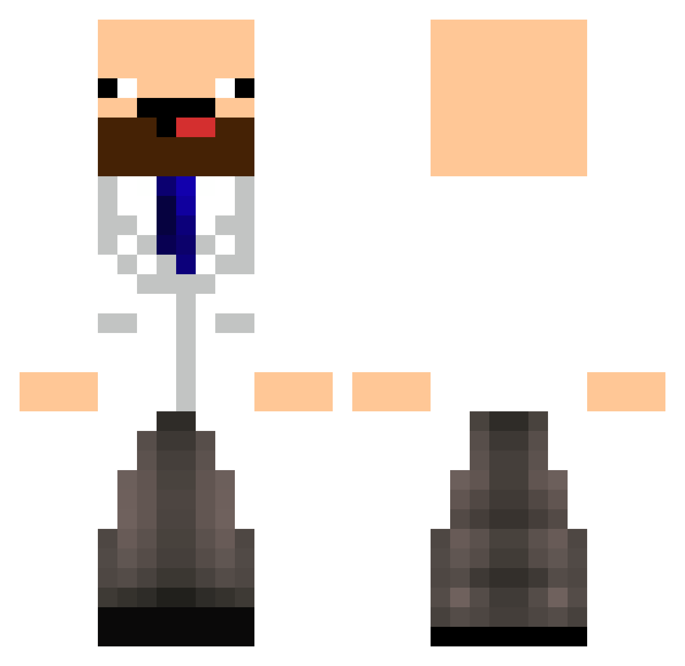 Neyvid Minecraft skin, front and back view