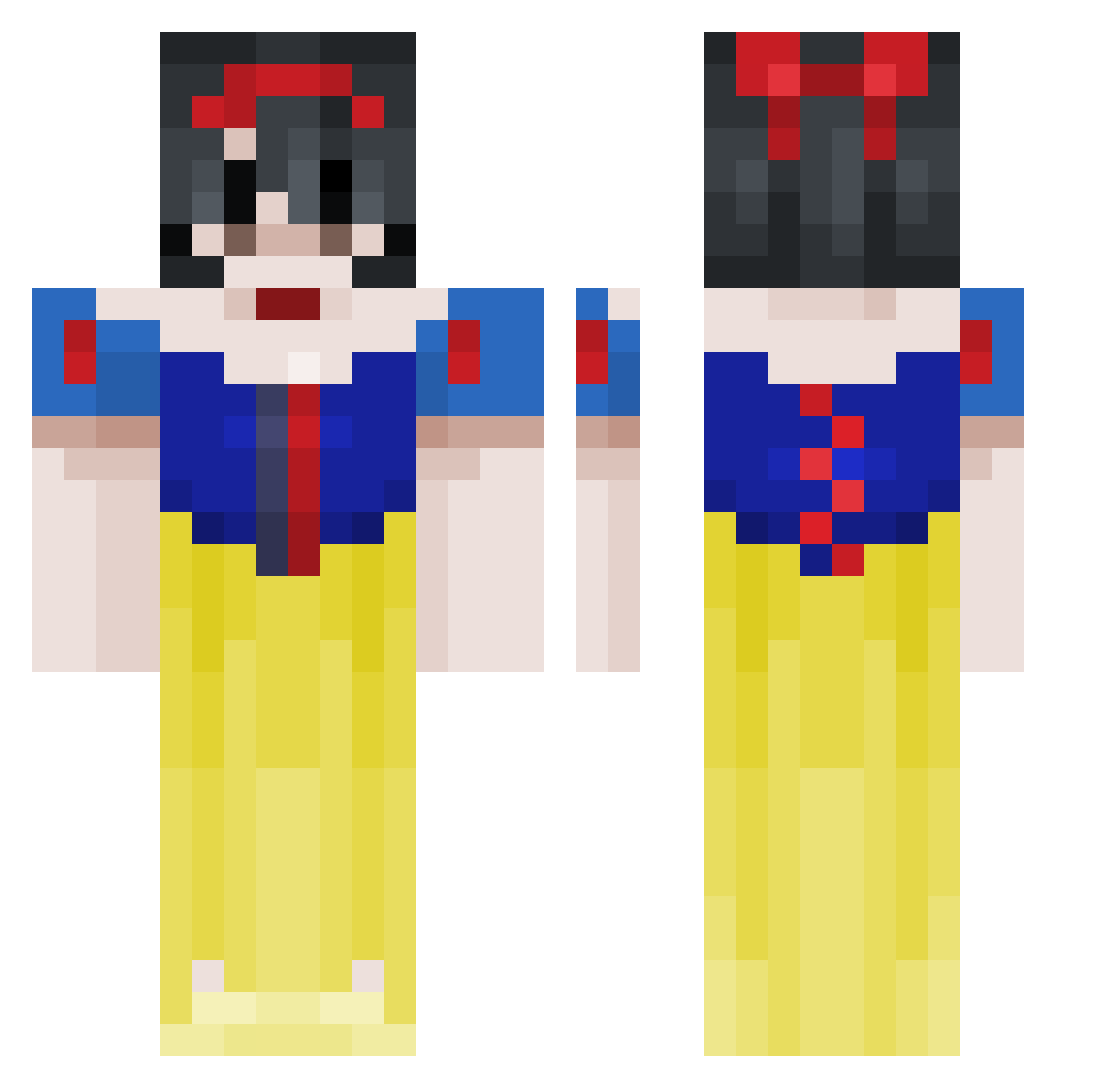 engracia Minecraft skin, front and back view