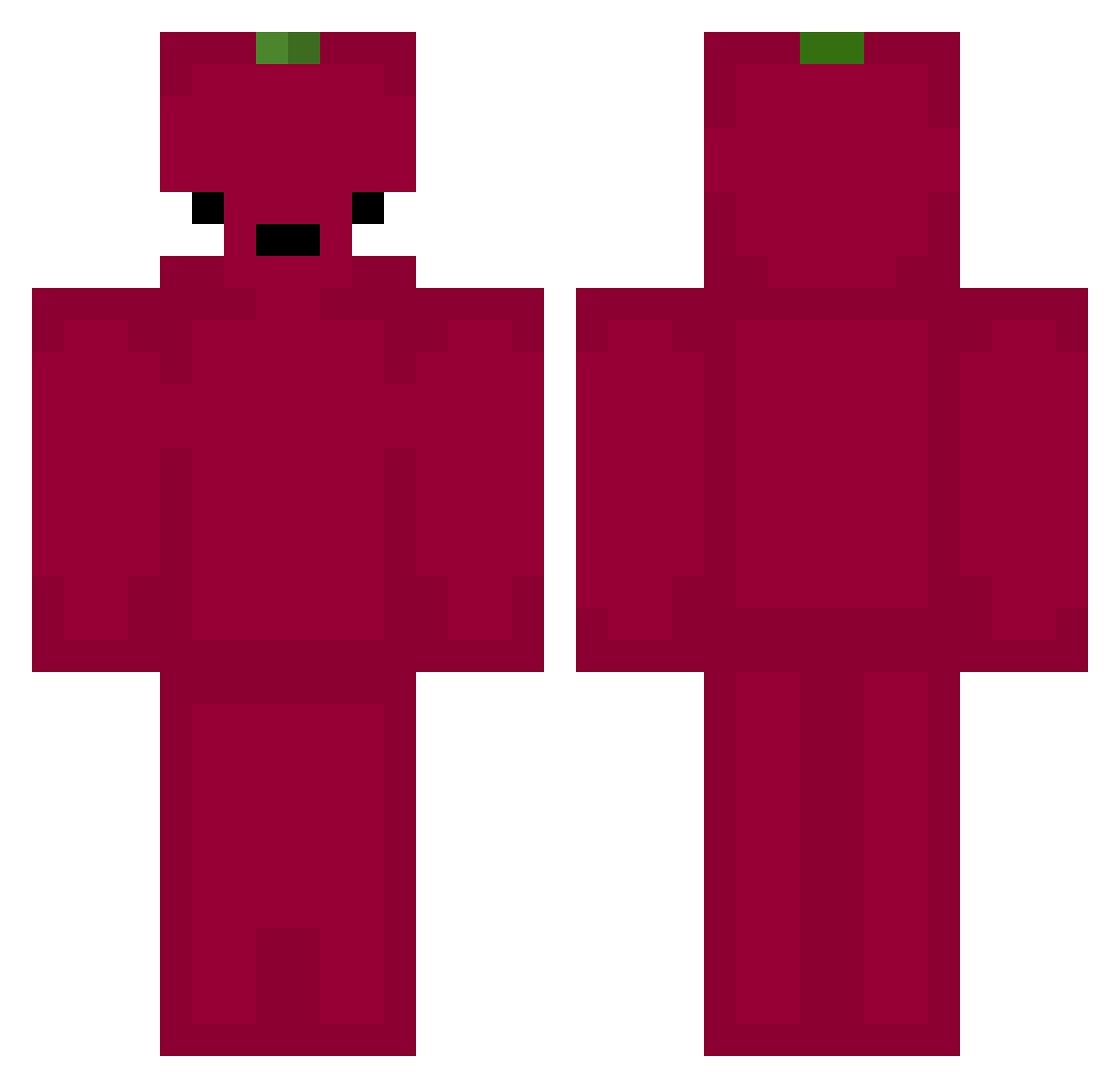 whatelse Minecraft skin, front and back view