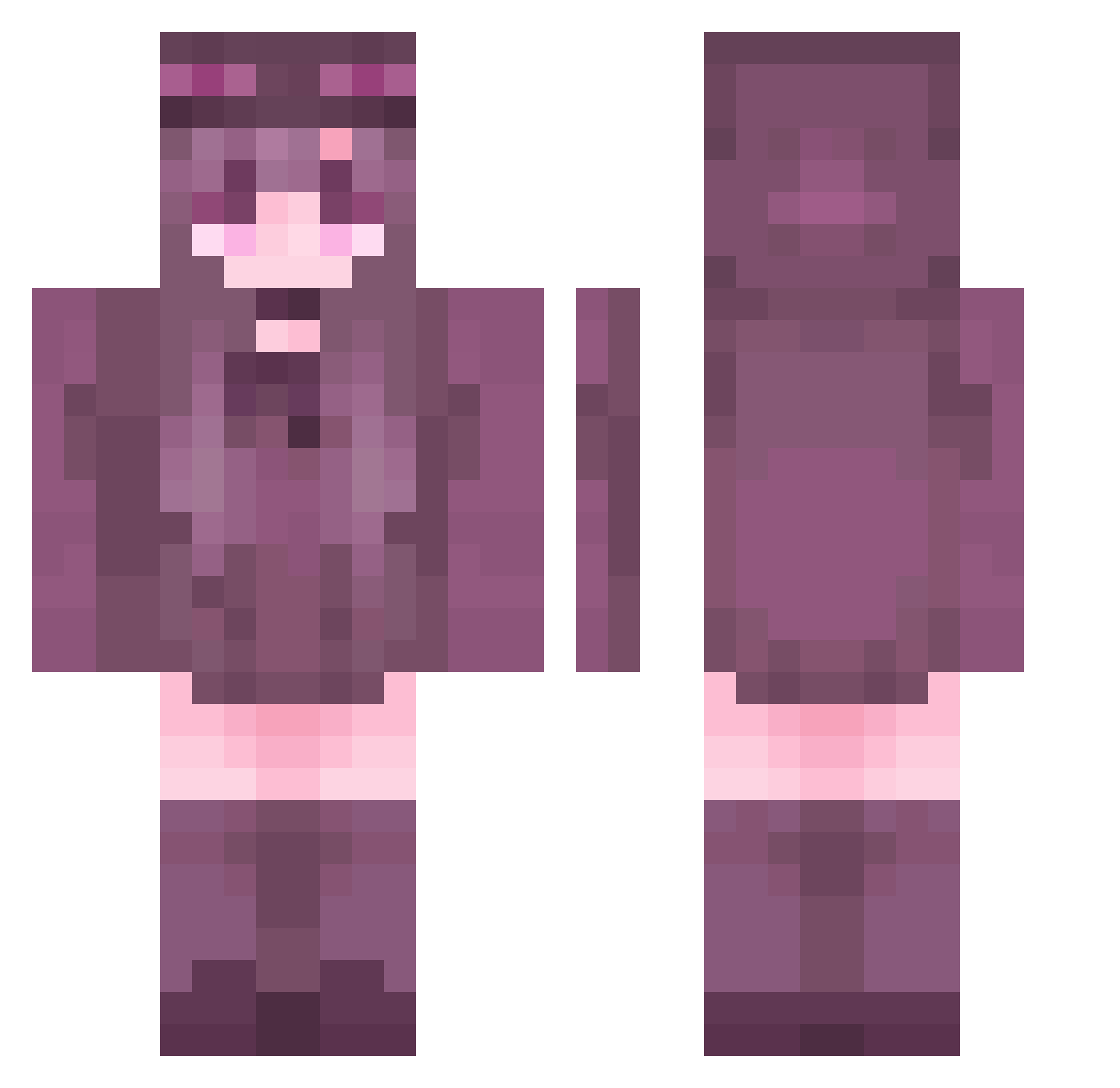 Pseudonim01 Minecraft skin, front and back view