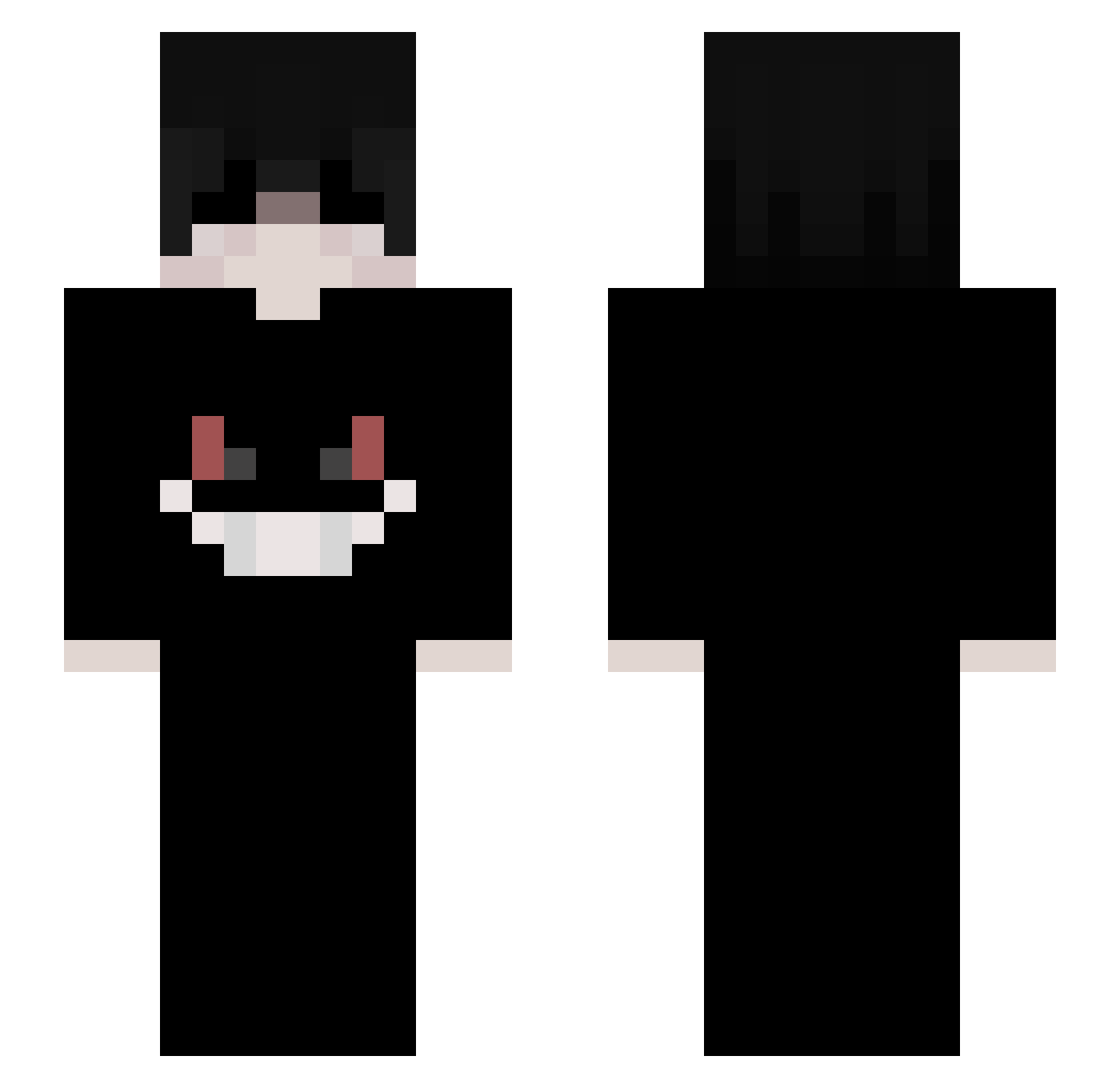 xXxXCookiesXxXxx Minecraft skin, front and back view