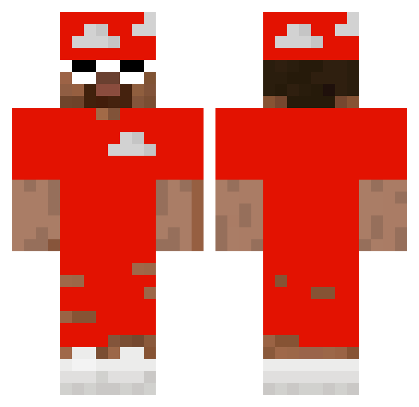 Ank2 Minecraft skin, front and back view