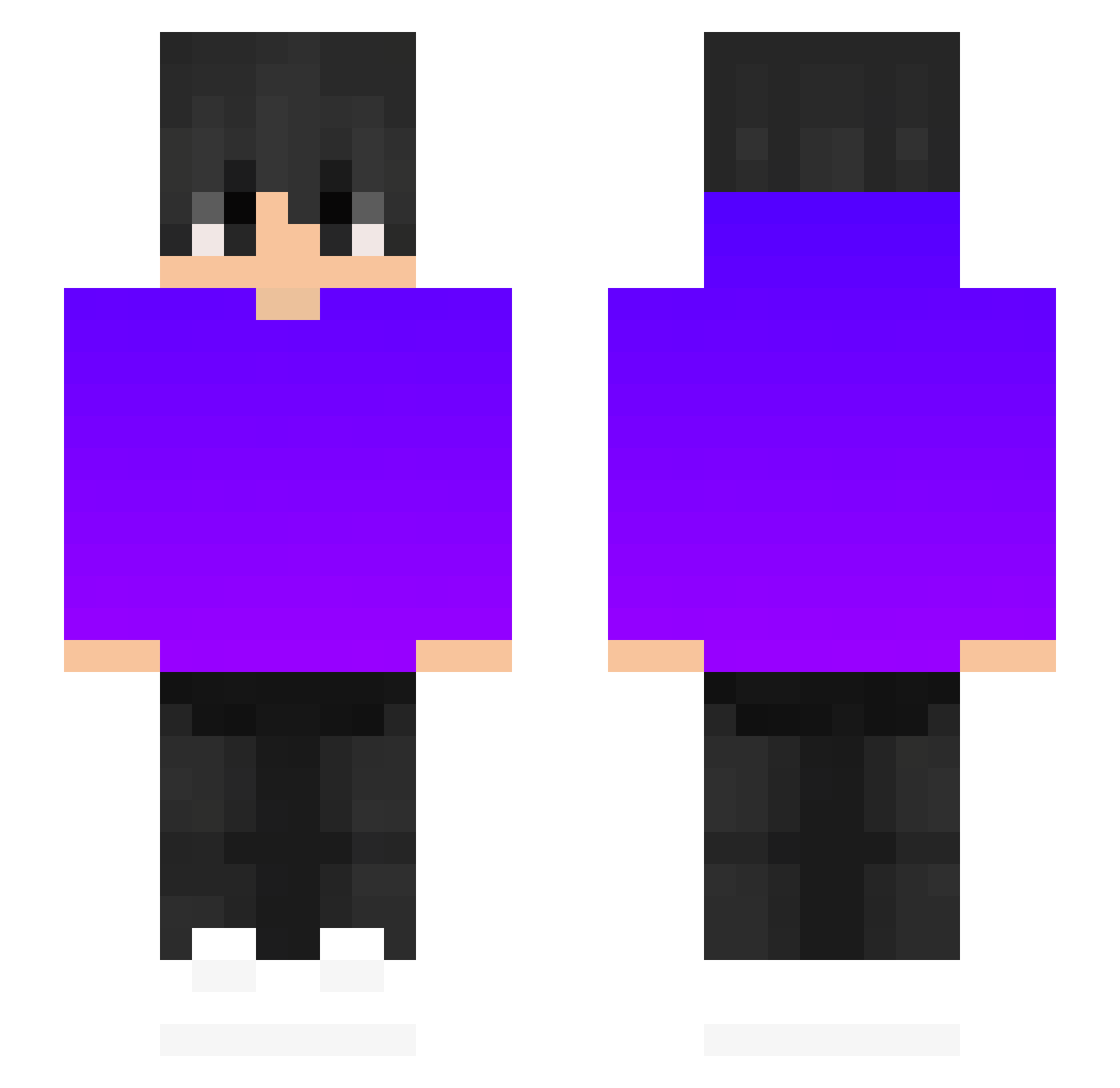 poggers42069 Minecraft skin, front and back view