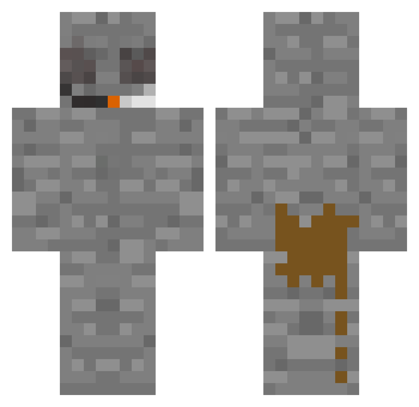 Kafrikusa Minecraft skin, front and back view