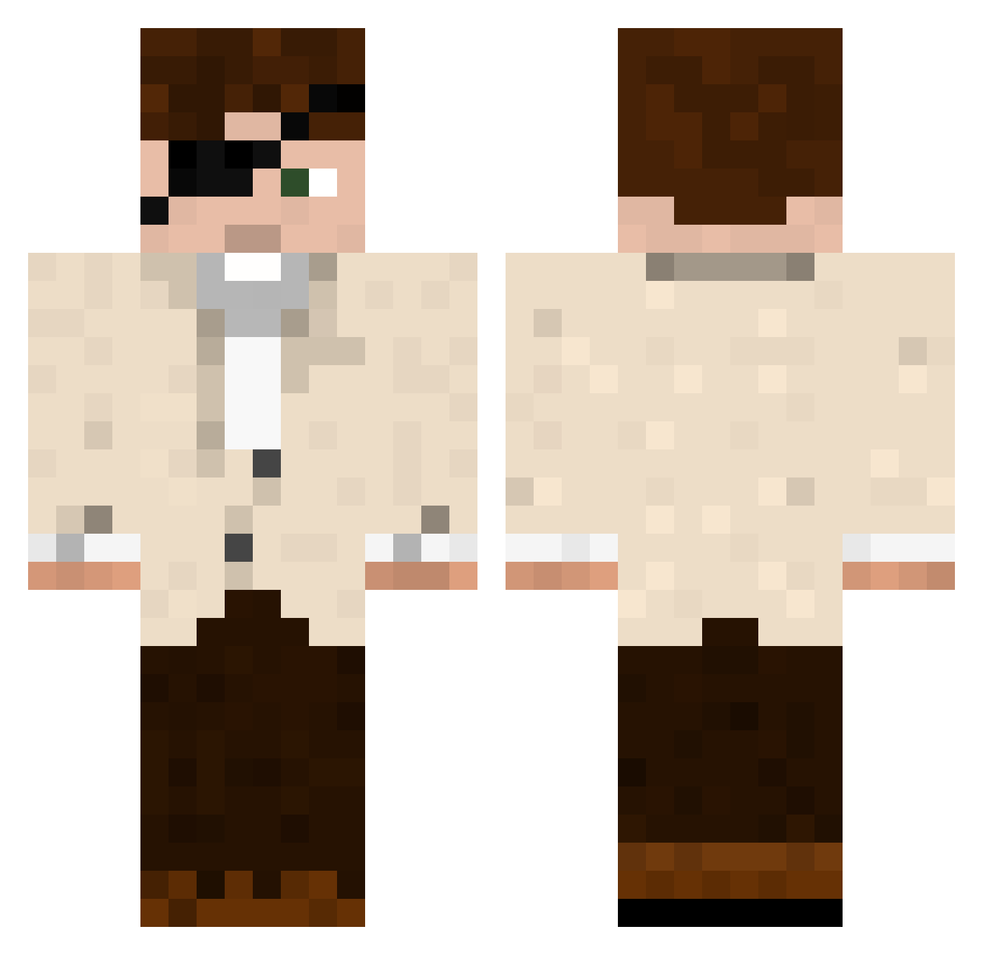 Il_Ombrellone Minecraft skin, front and back view