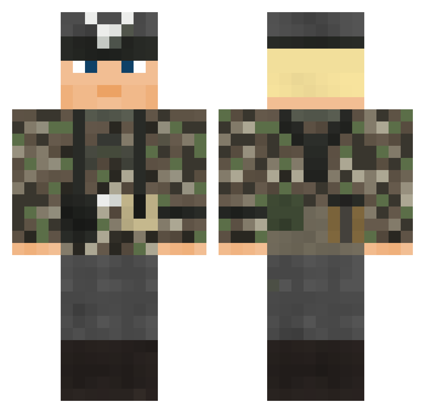 Chudolf_Sh1tler Minecraft skin, front and back view
