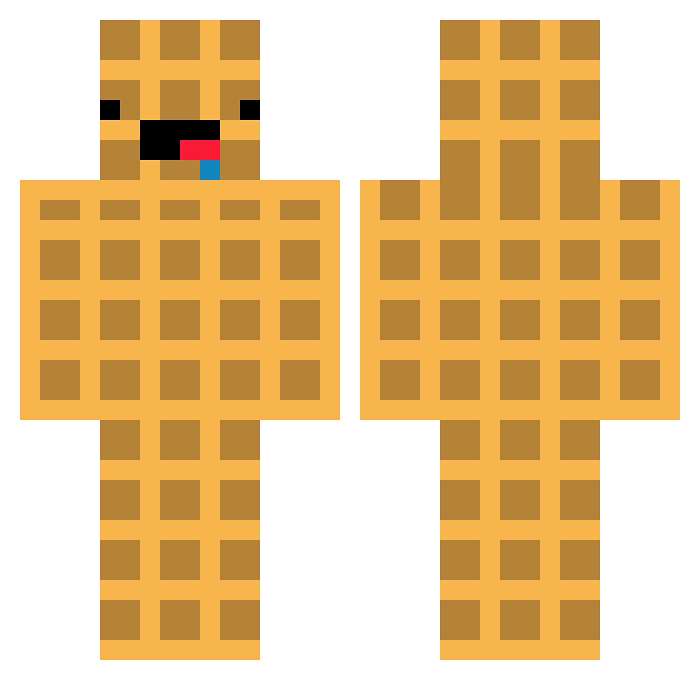 slinshade Minecraft skin, front and back view