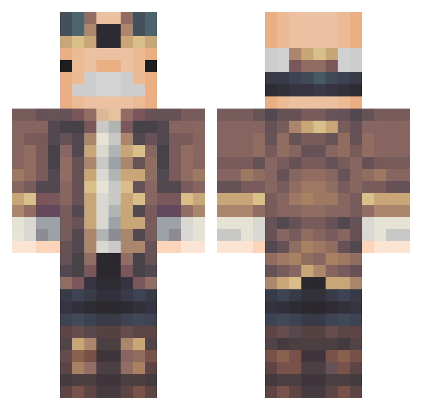 GolDeNBerG_ Minecraft skin, front and back view
