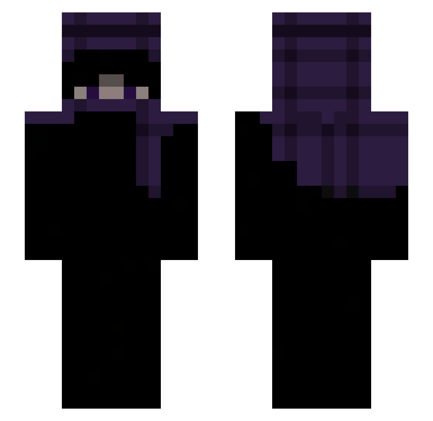 Chastises Minecraft skin, front and back view