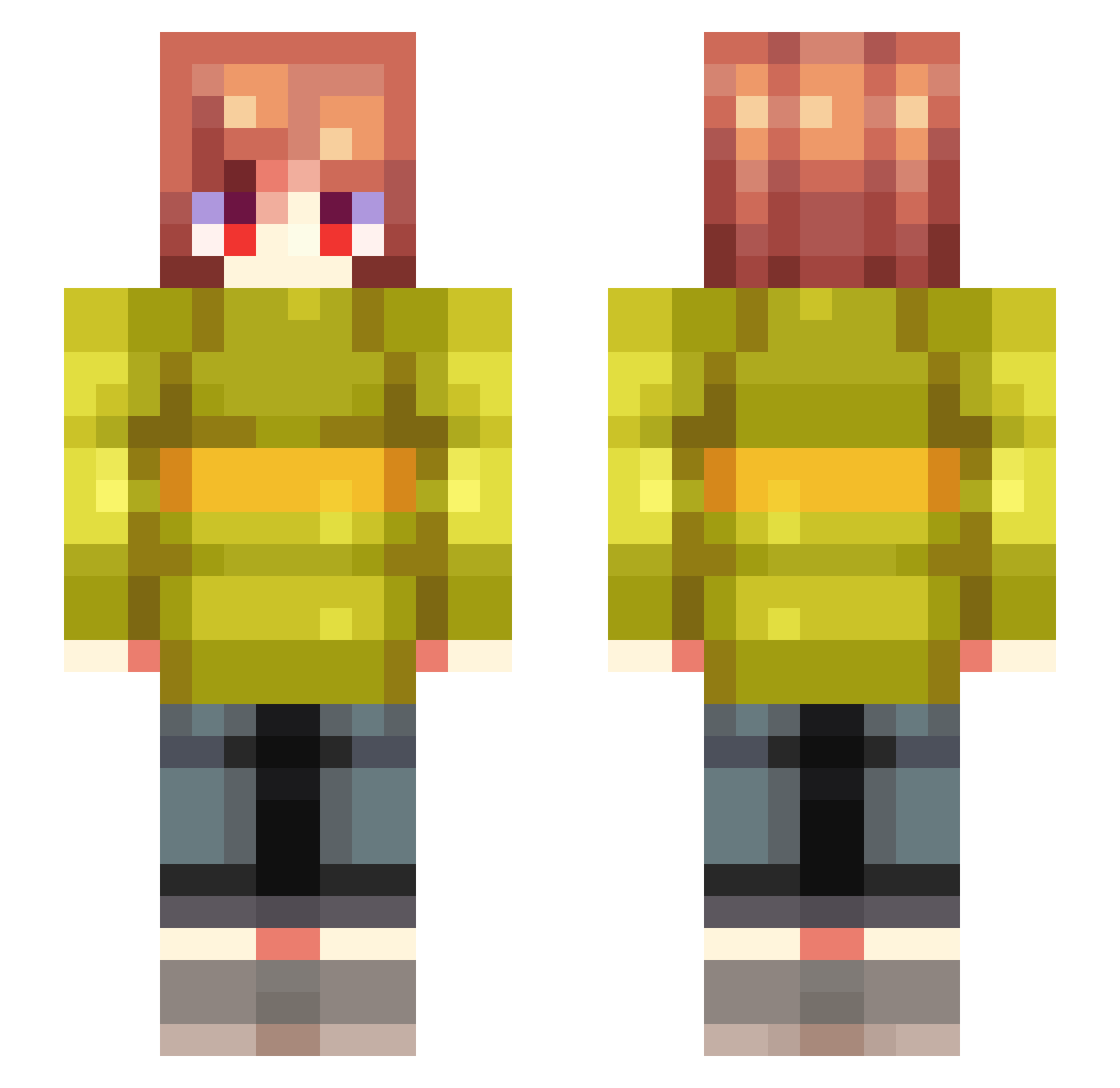 Angel_912 Minecraft skin, front and back view