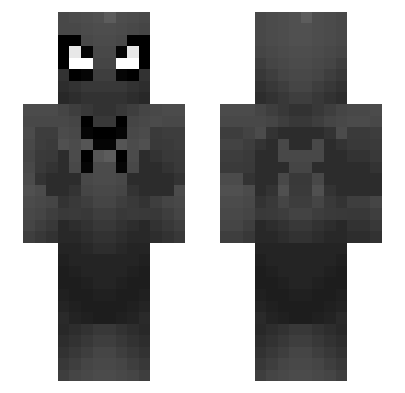 Wixi22 Minecraft skin, front and back view