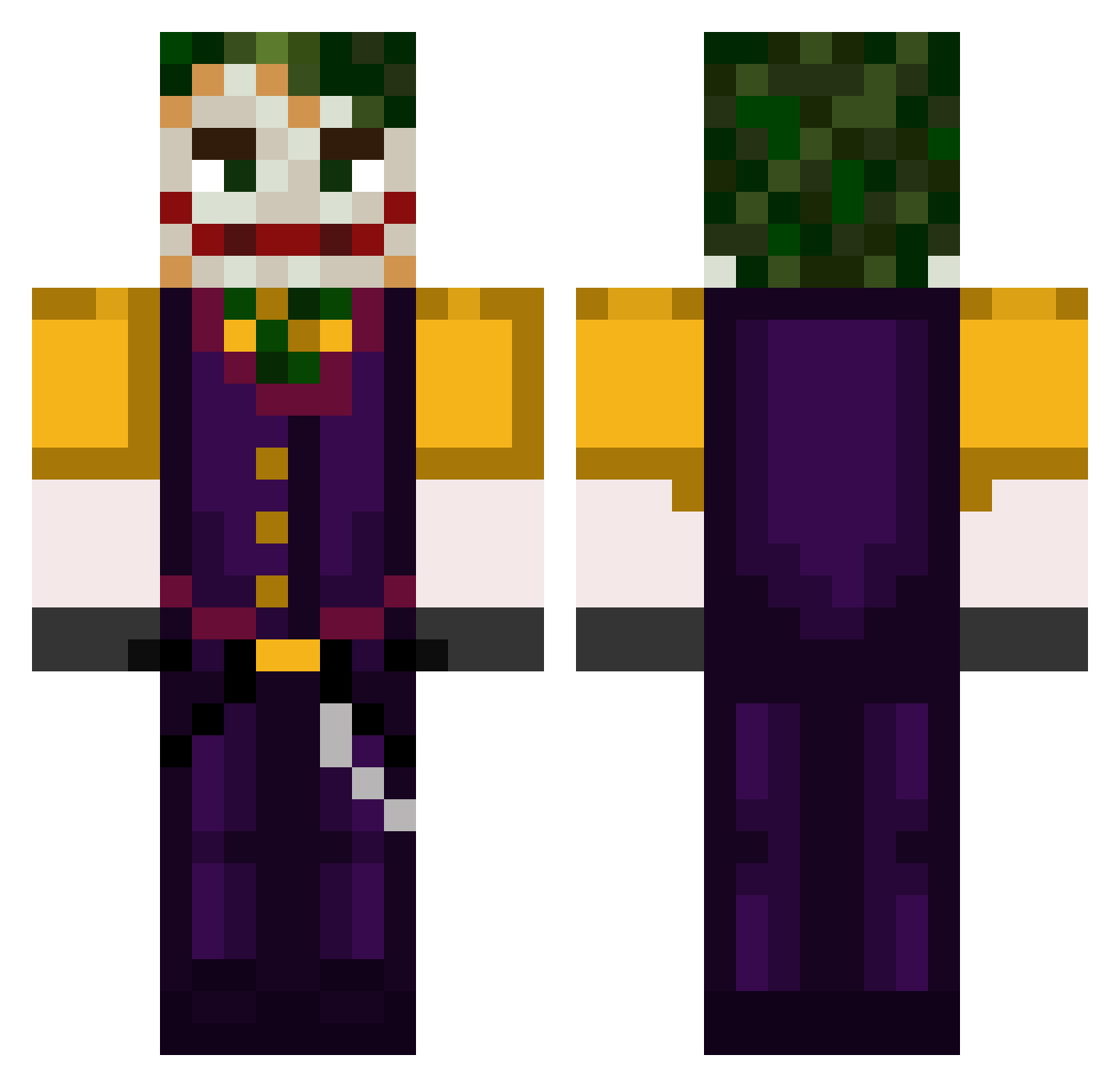 OOGABALOO Minecraft skin, front and back view