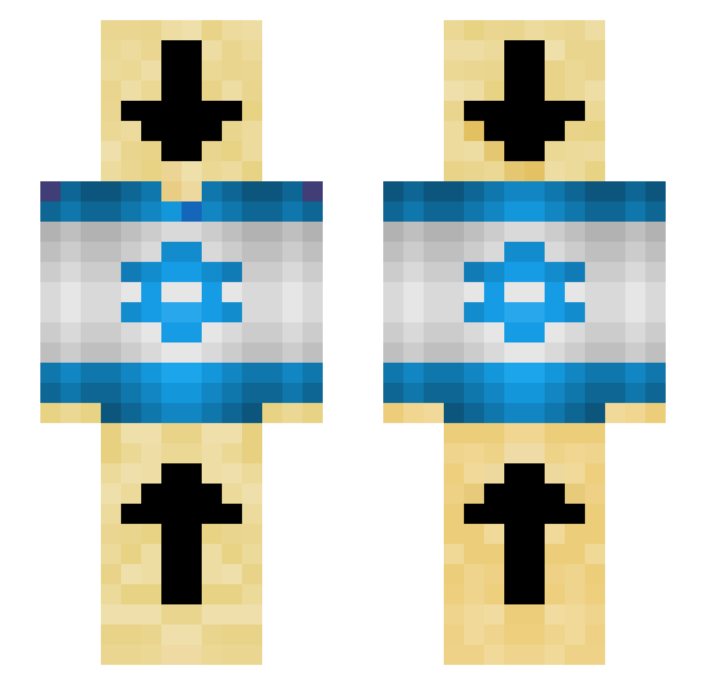 forniteballs55 Minecraft skin, front and back view
