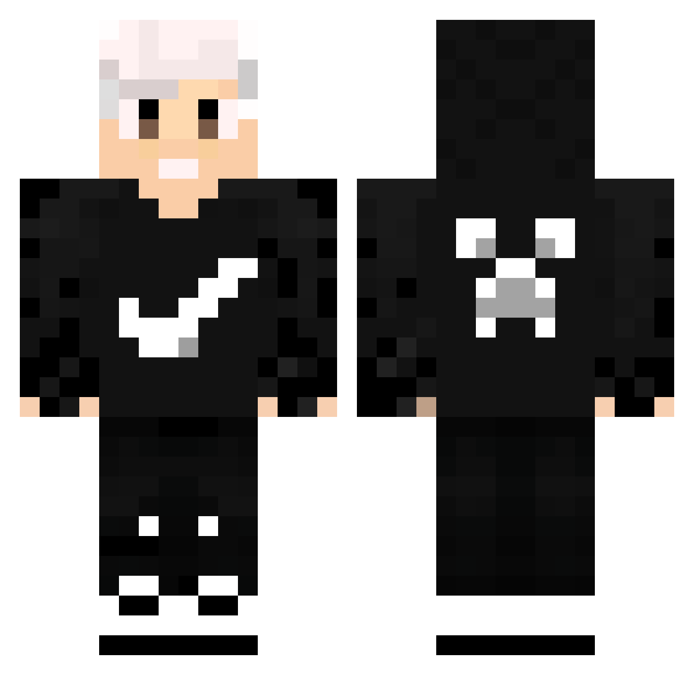 T3UZz Minecraft skin, front and back view