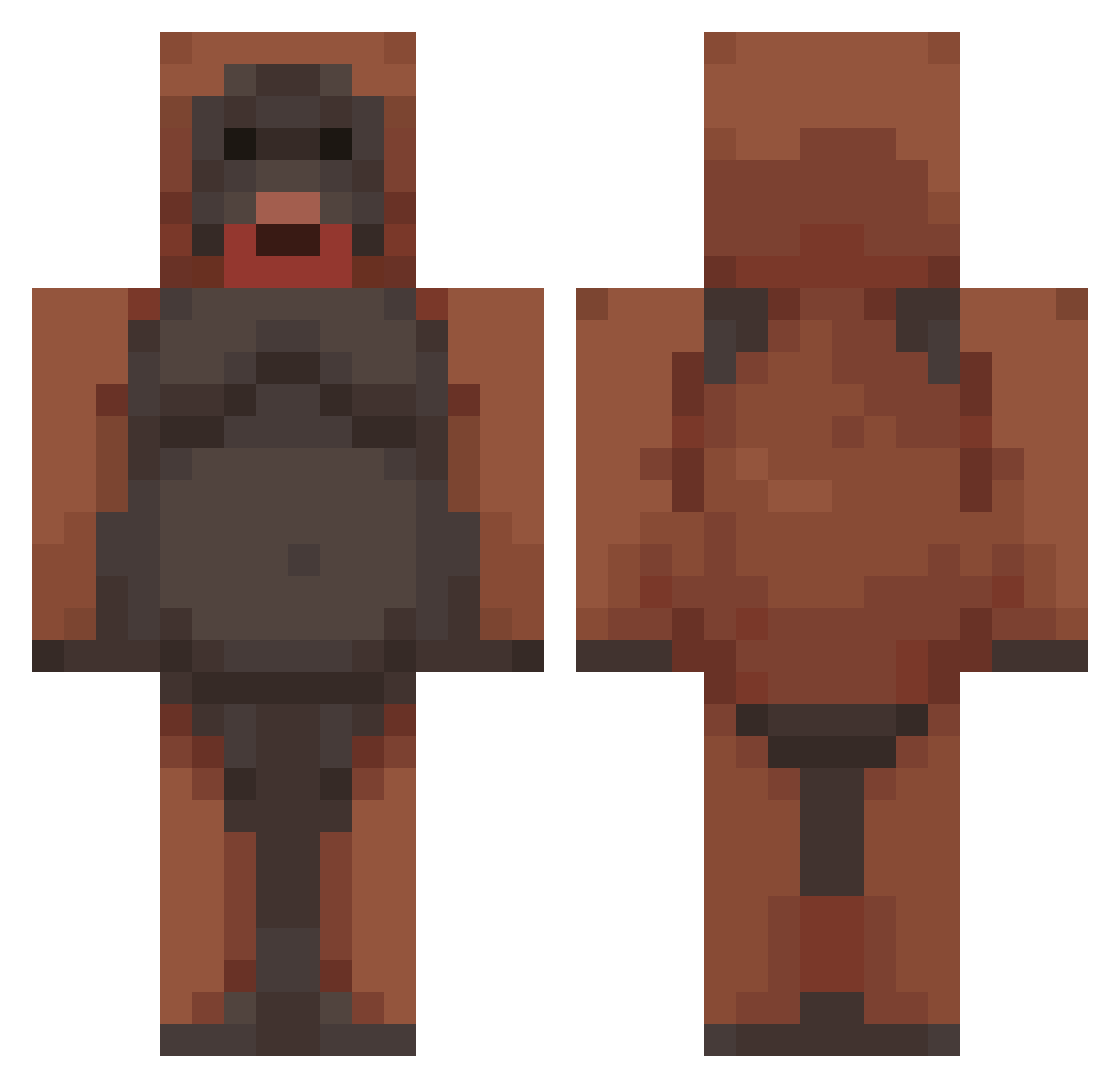 monkejuicy Minecraft skin, front and back view