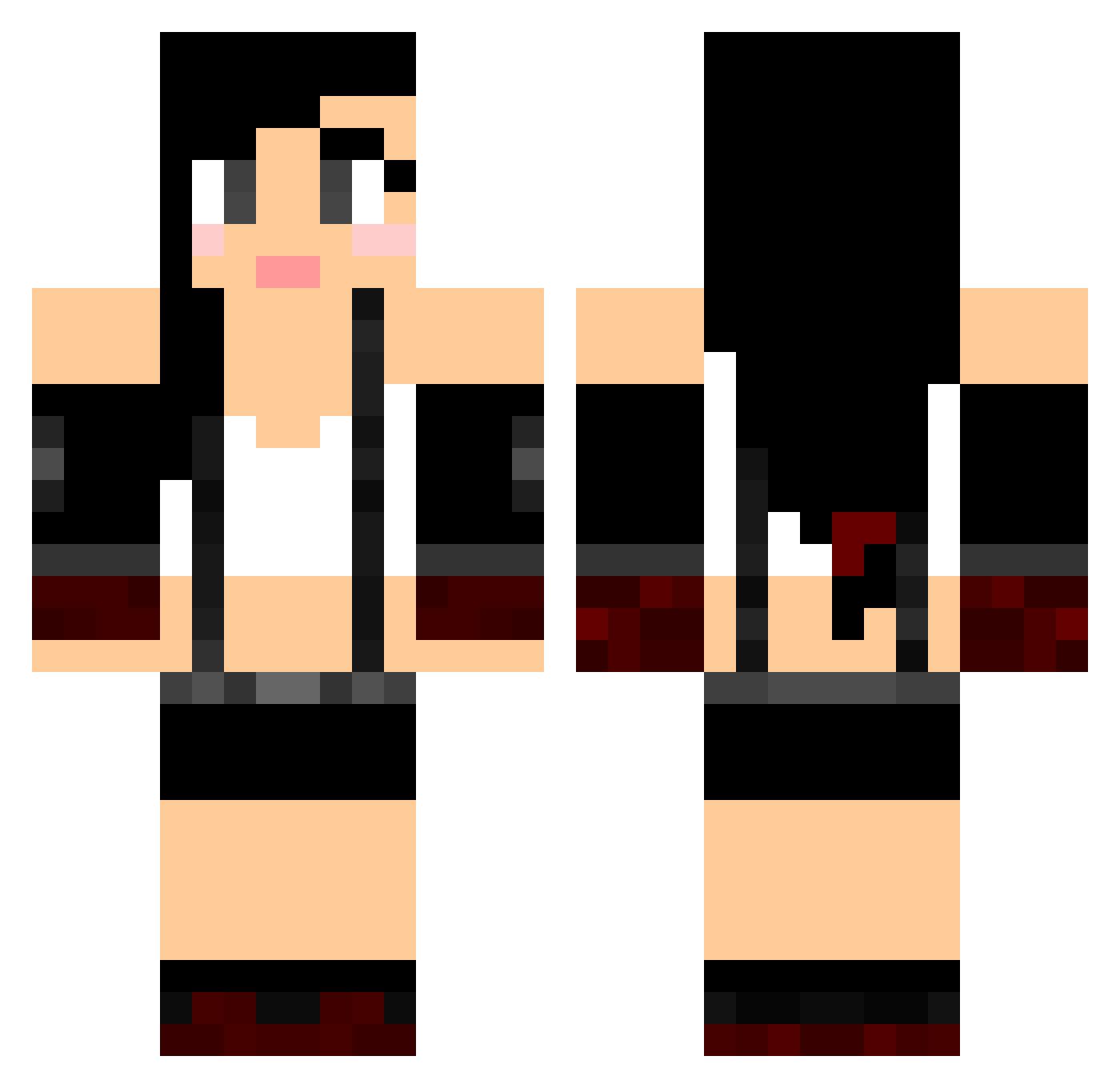 Perle Minecraft skin, front and back view