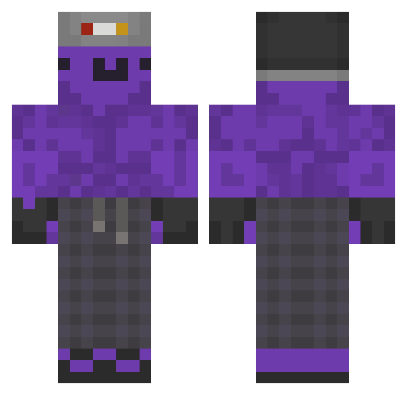 Skipper_002 Minecraft skin, front and back view