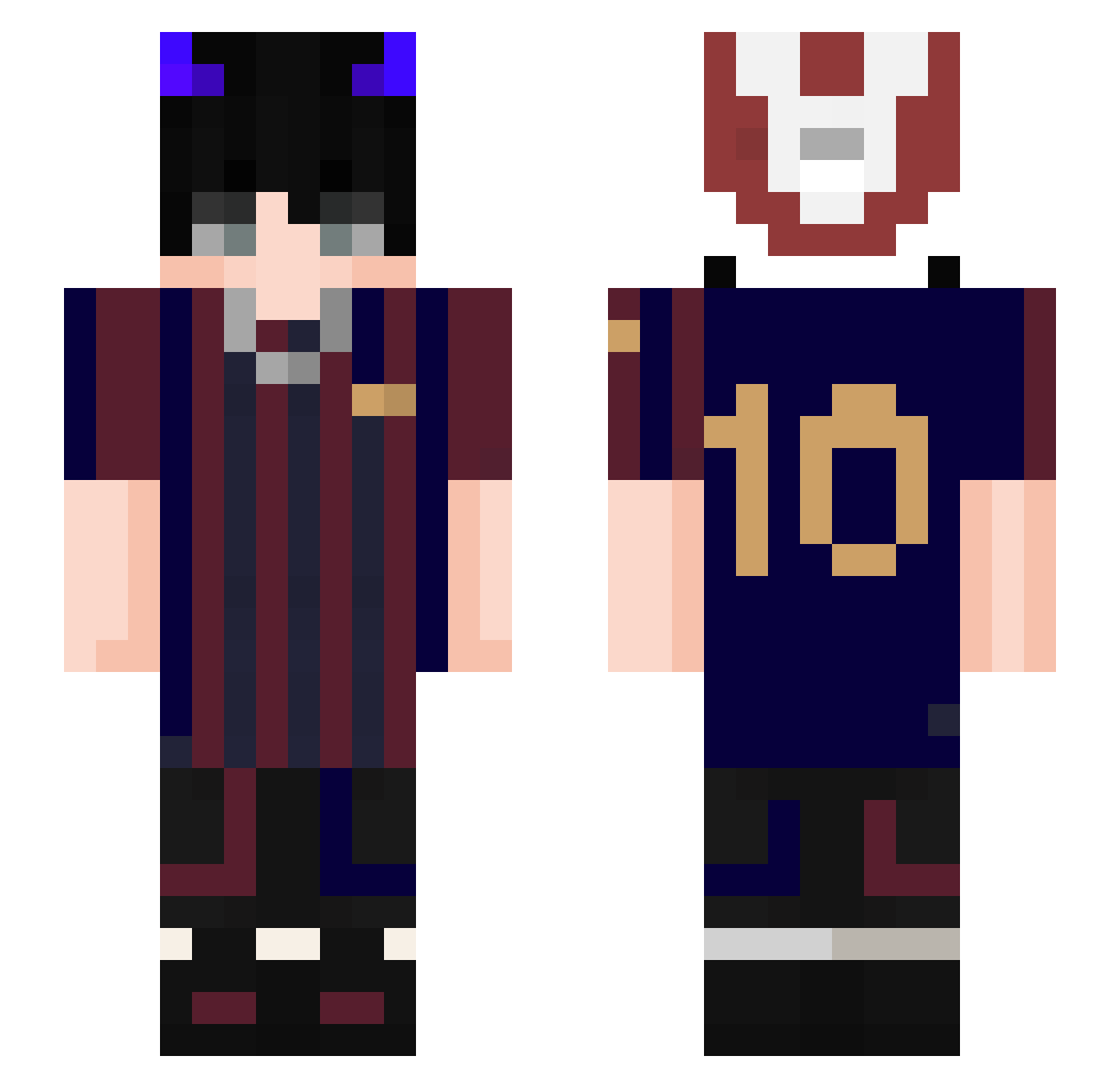 XTALENT263 Minecraft skin, front and back view