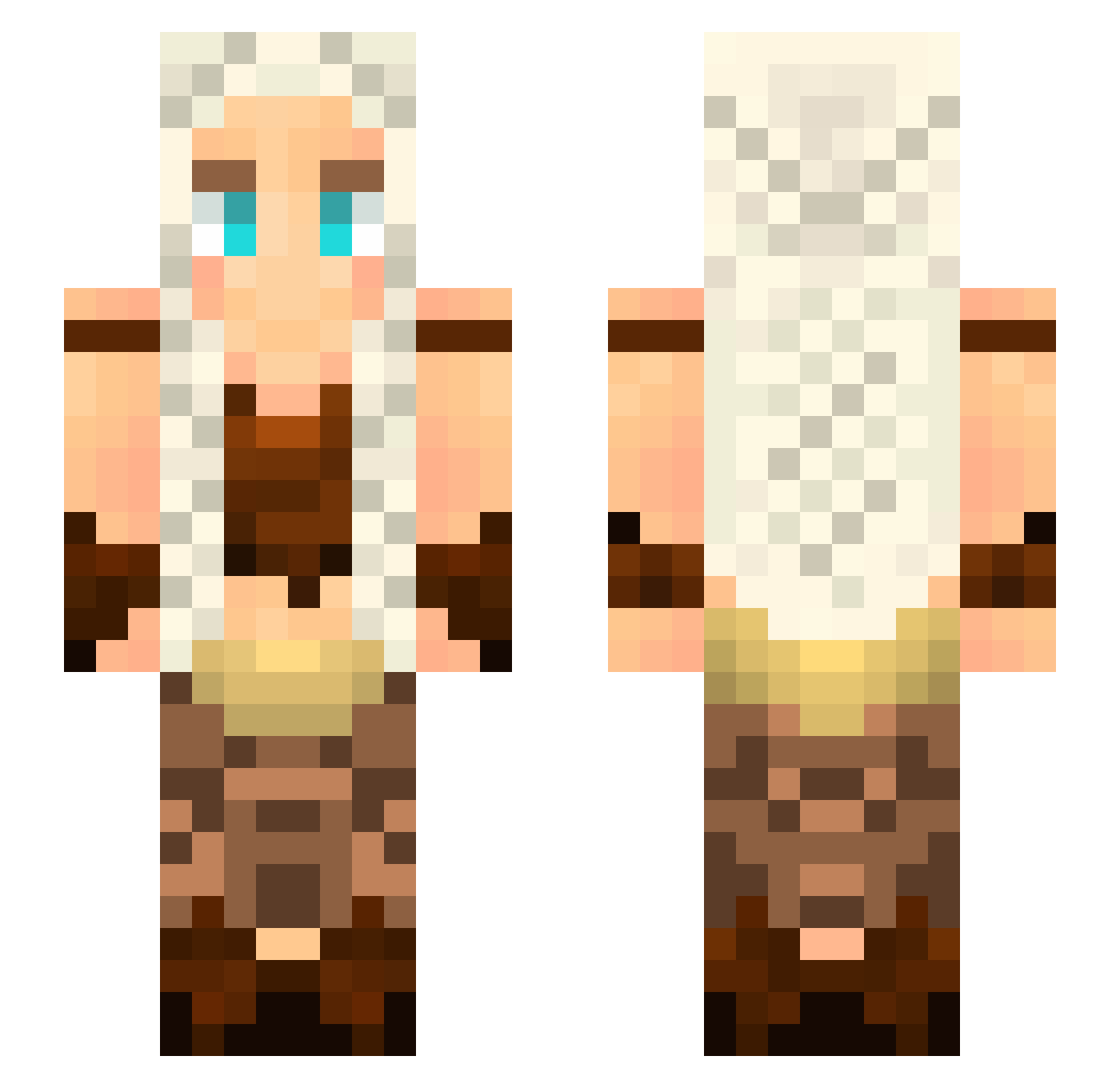Punkinbuu Minecraft skin, front and back view