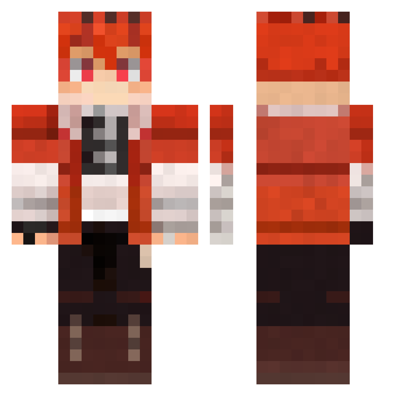 sysme Minecraft skin, front and back view