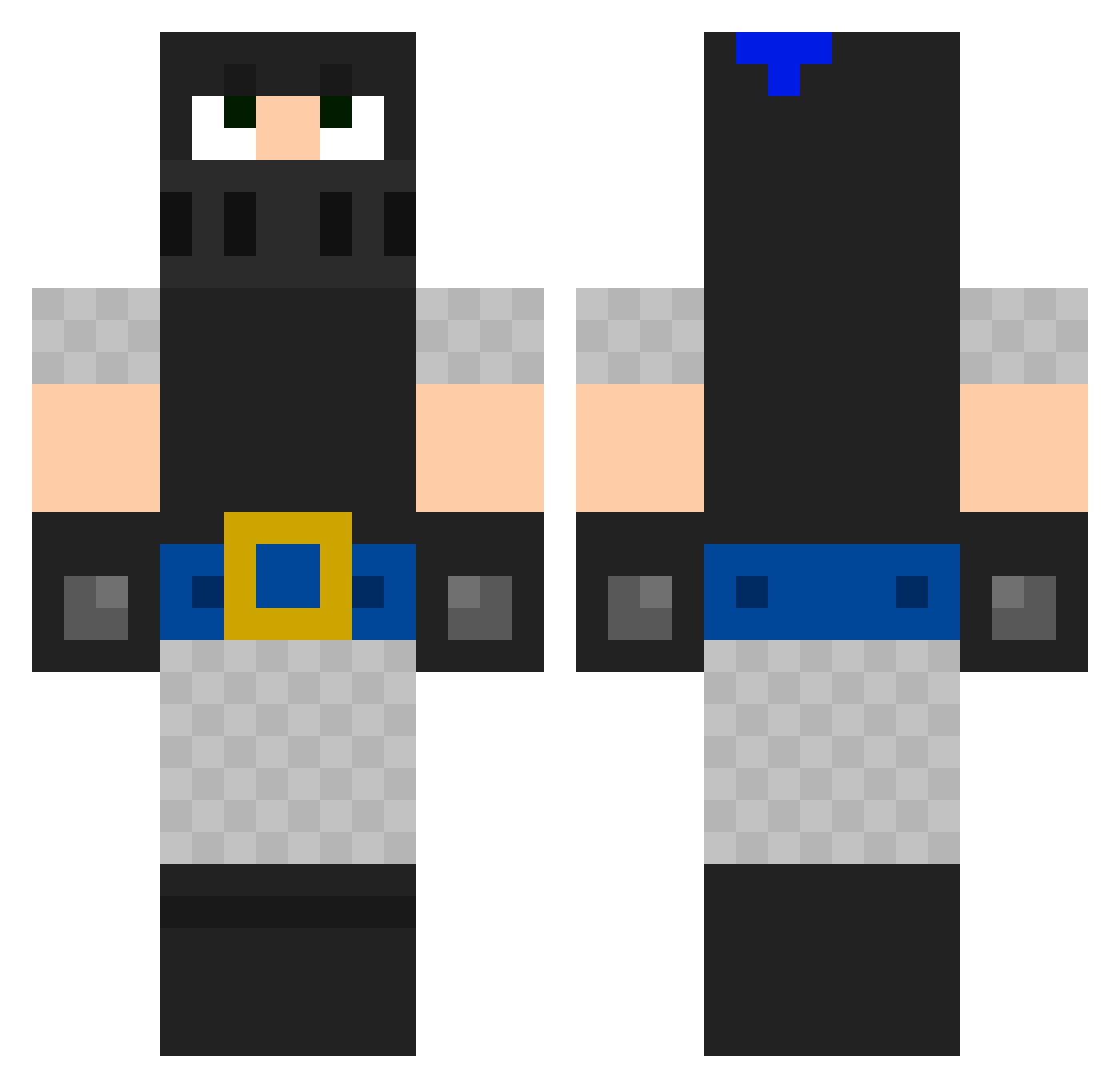 x_Knecht Minecraft skin, front and back view