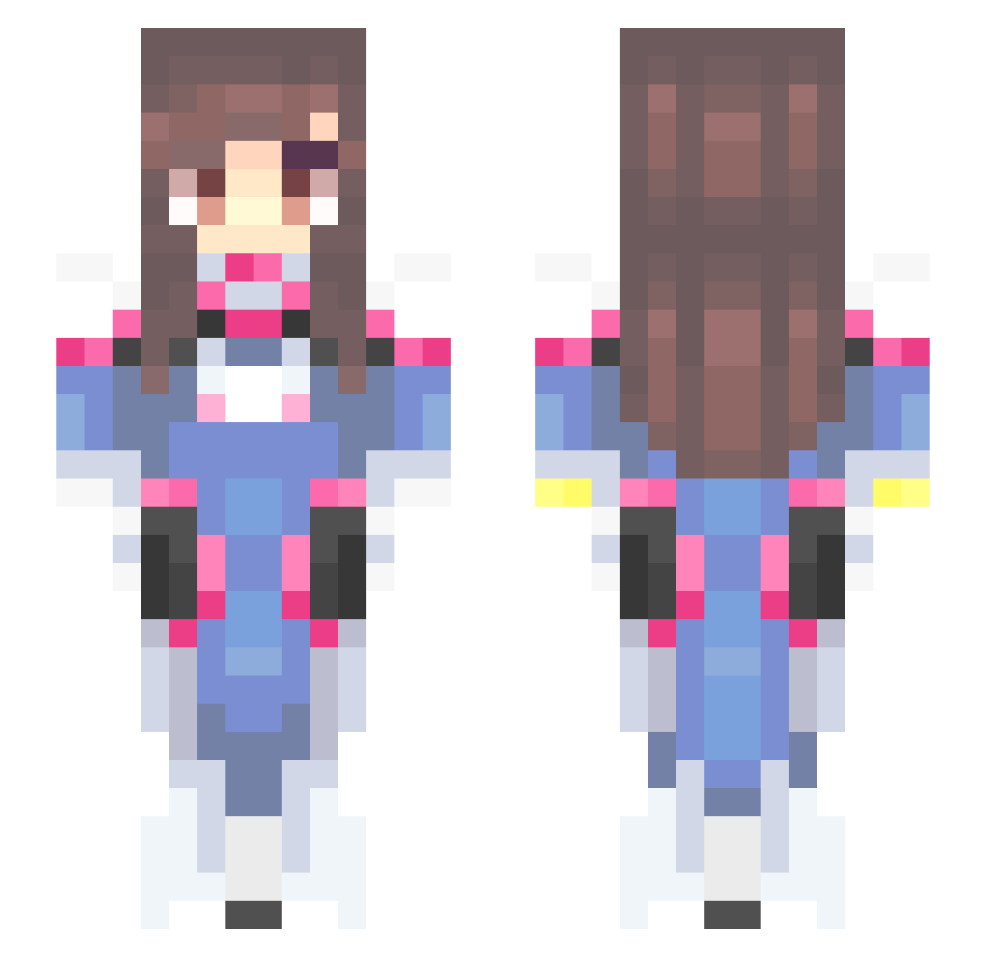 6524 Minecraft skin, front and back view