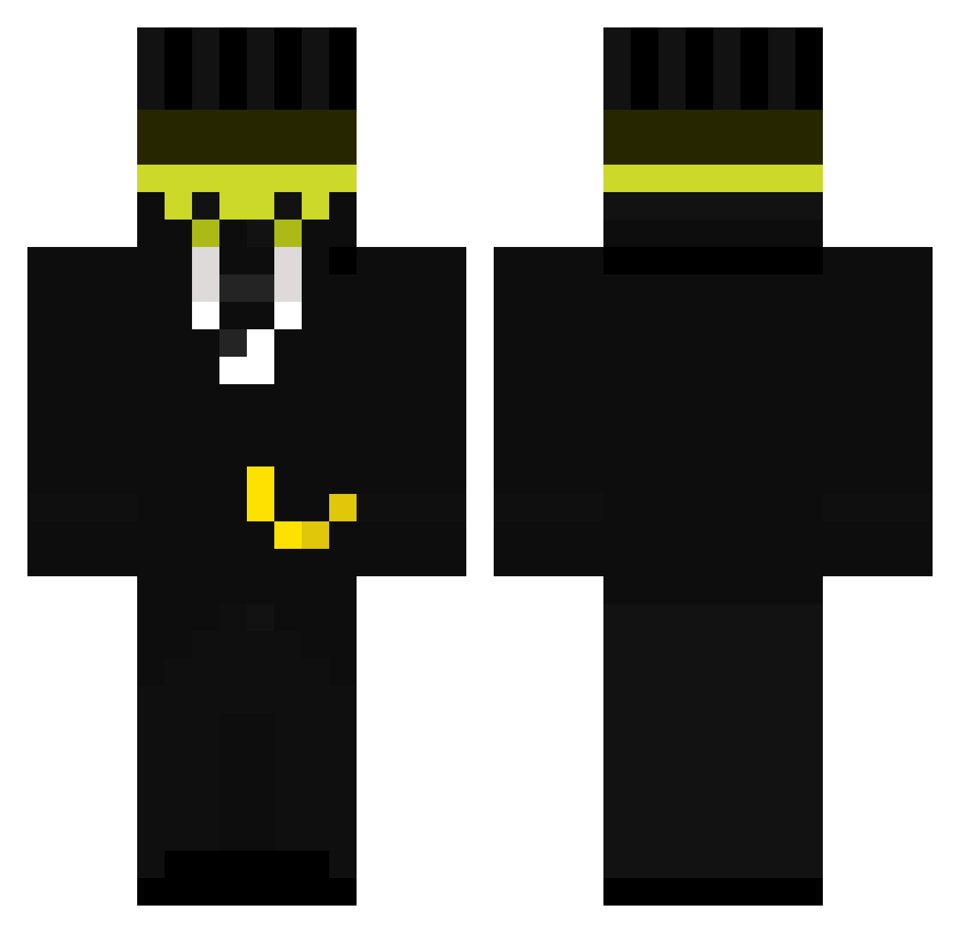 NarralovMafioso Minecraft skin, front and back view