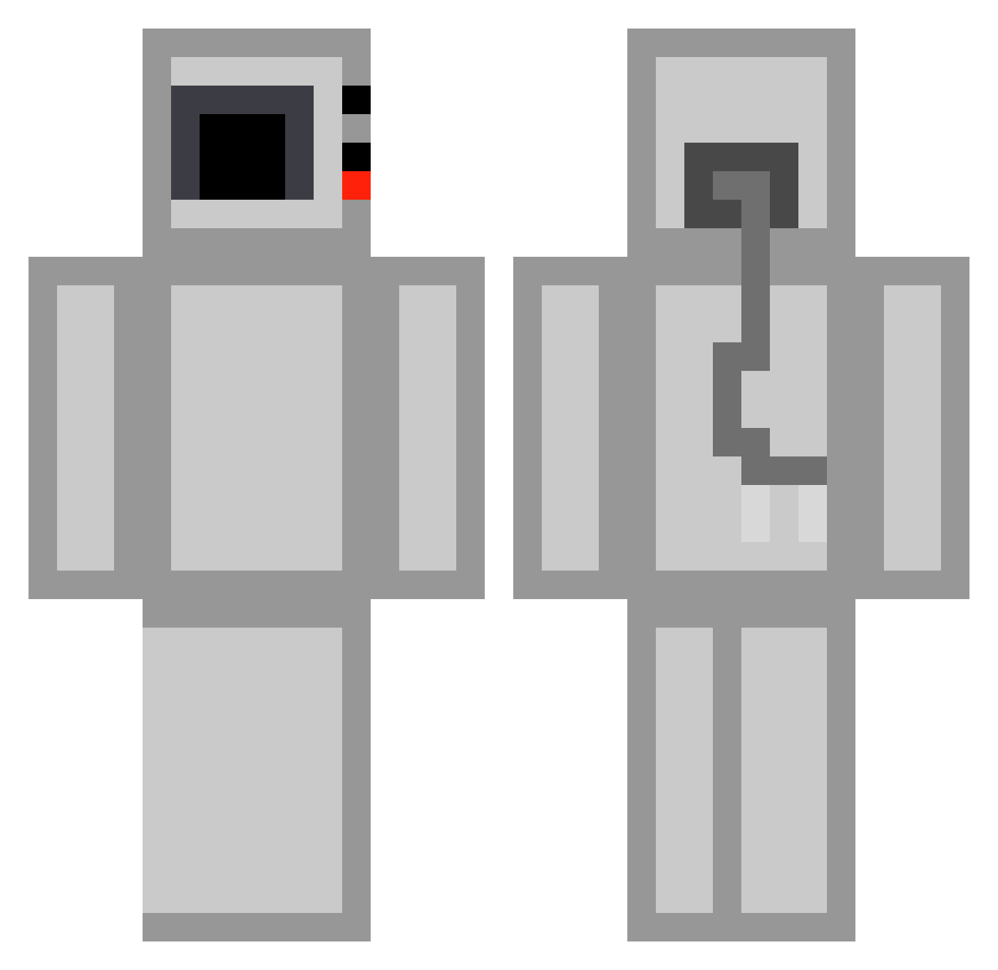 Yokkkkkk Minecraft skin, front and back view