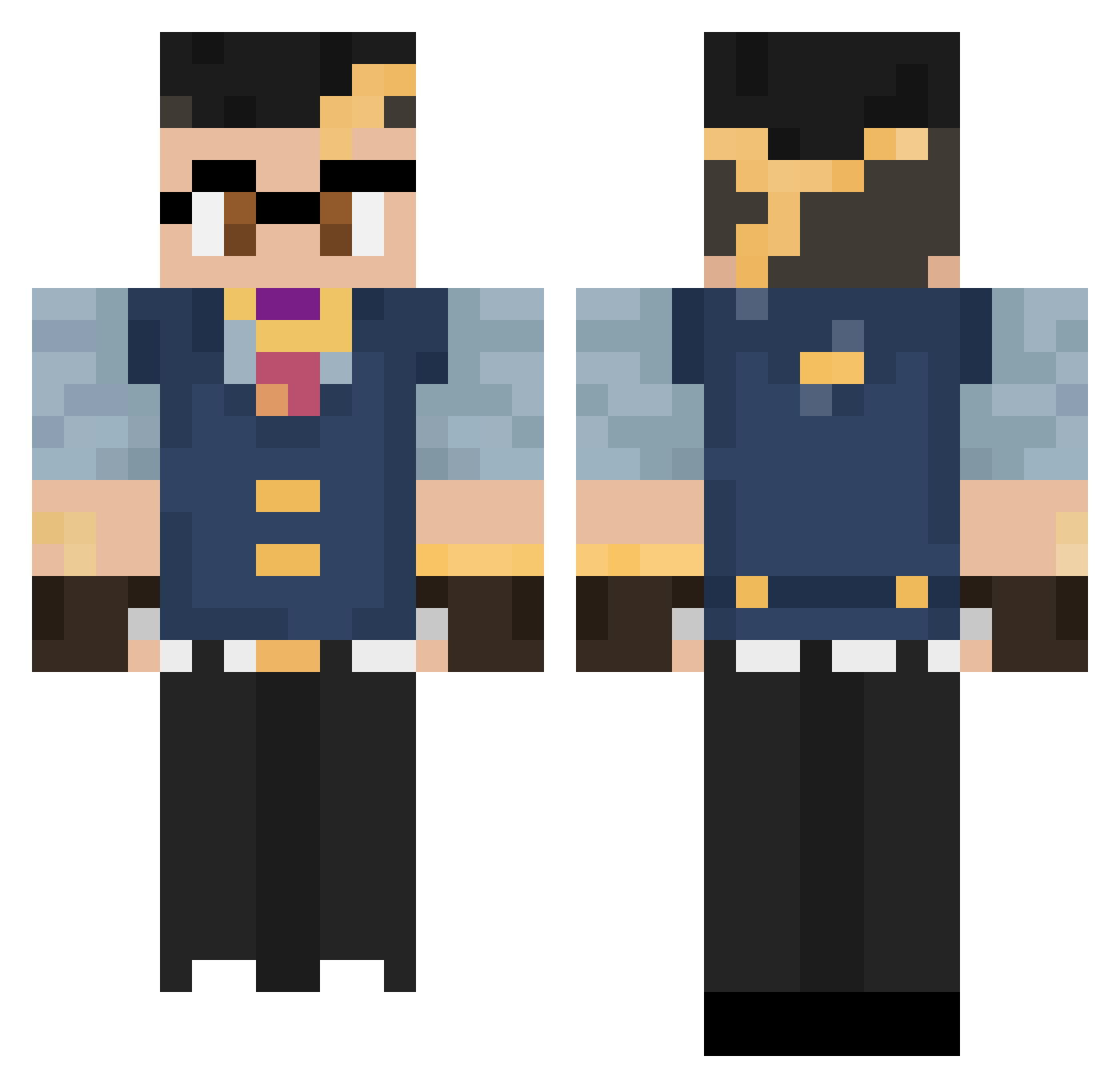 SlighLpro Minecraft skin, front and back view