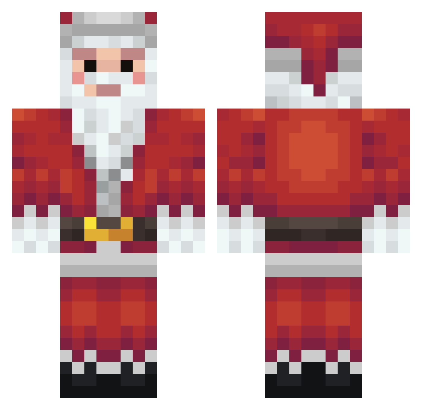 AIPACGaming Minecraft skin, front and back view