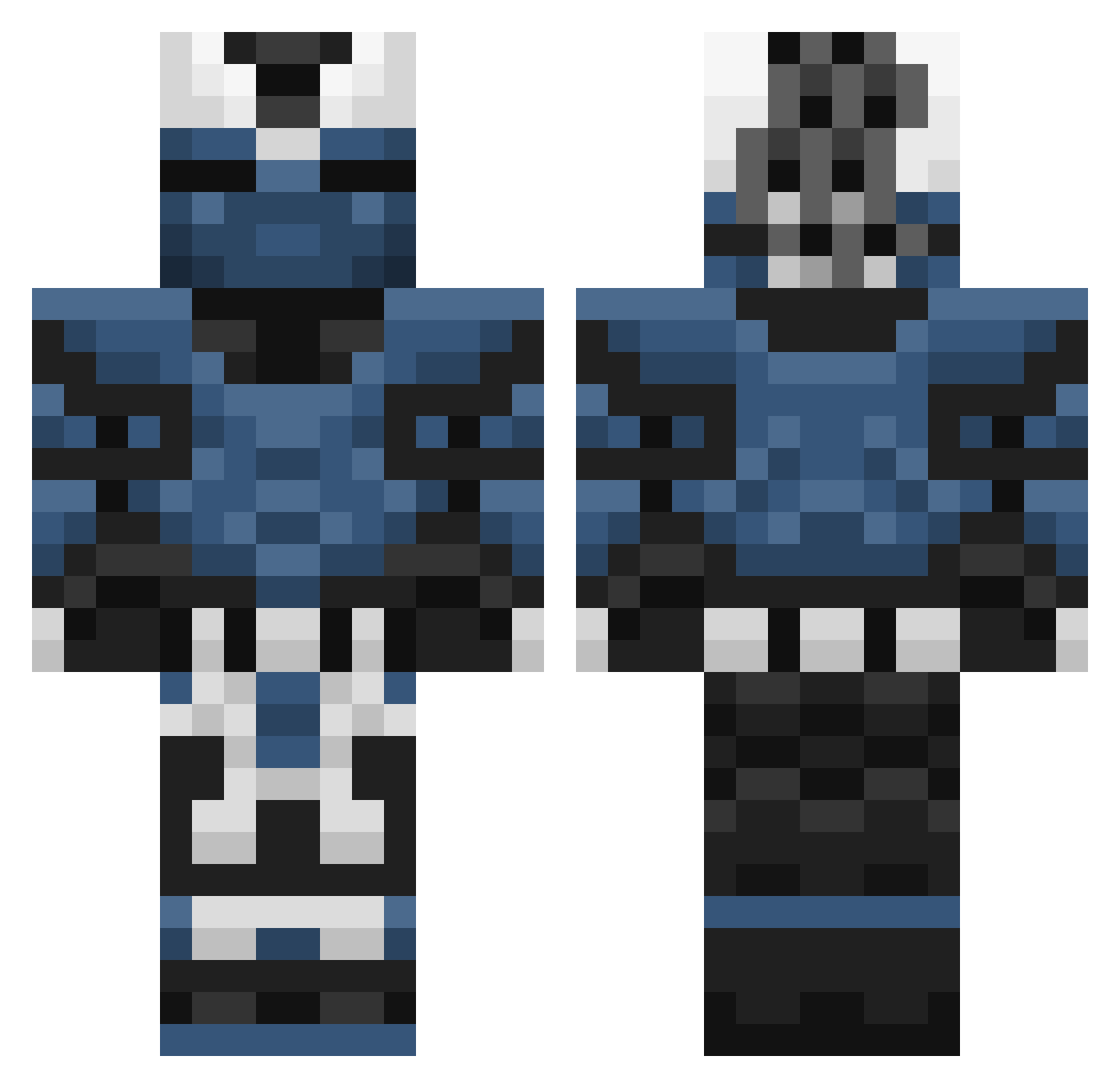 Tasting Minecraft skin, front and back view