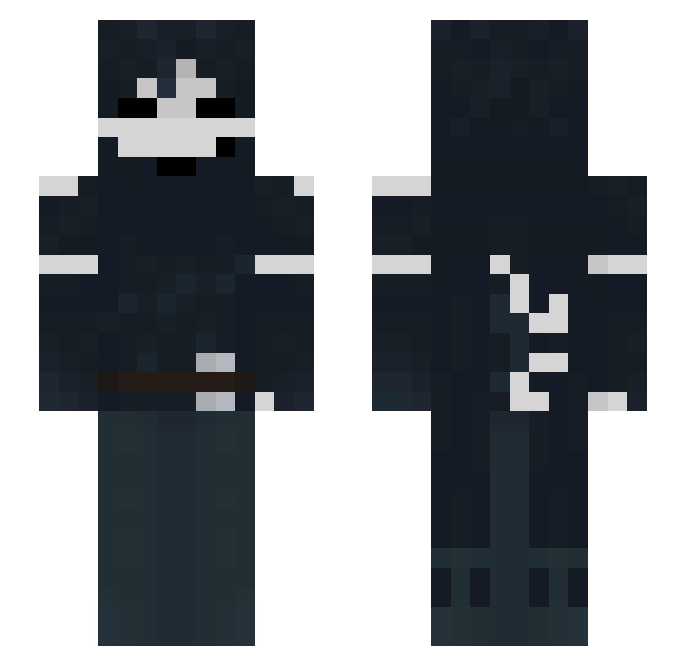 Parryidk Minecraft skin, front and back view
