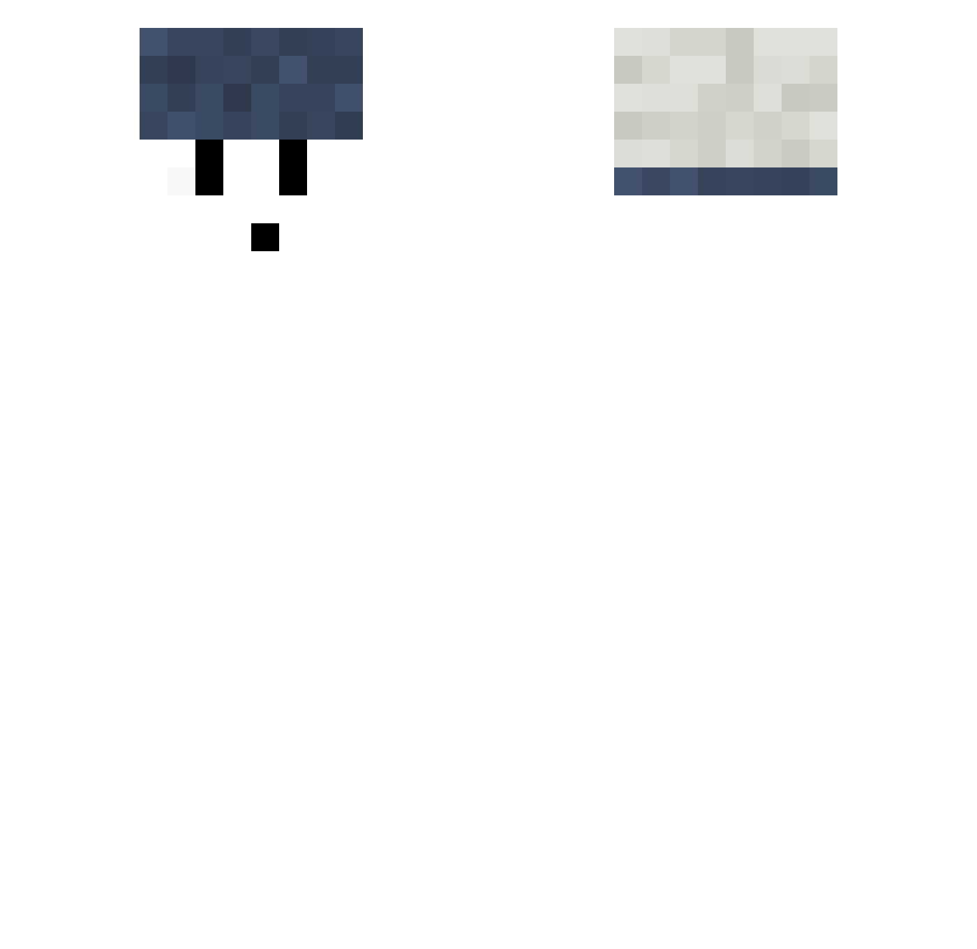 vxnityWRLD Minecraft skin, front and back view