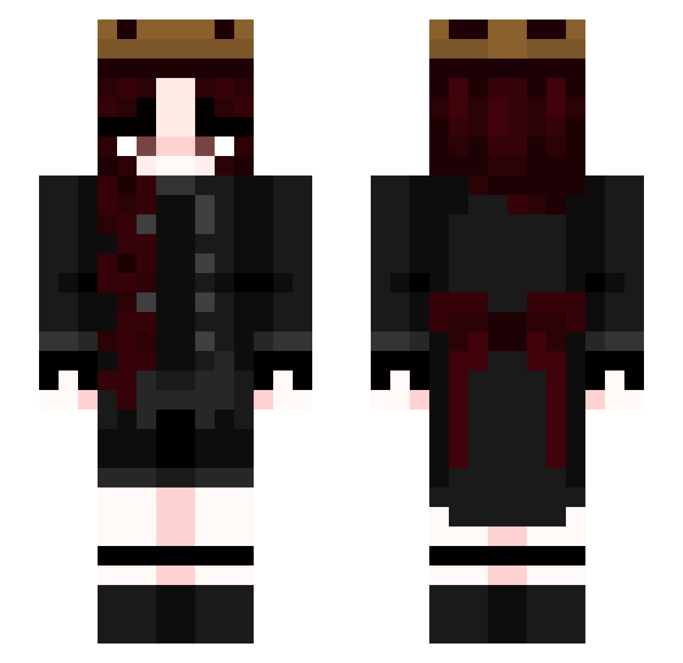 Rogablou Minecraft skin, front and back view