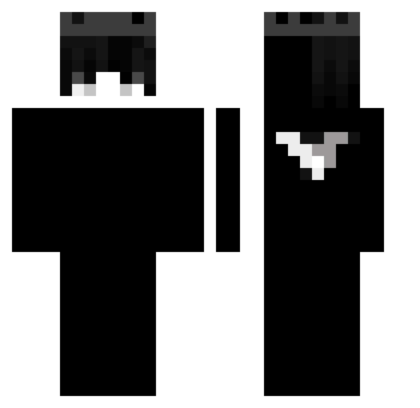 kybraofficial Minecraft skin, front and back view