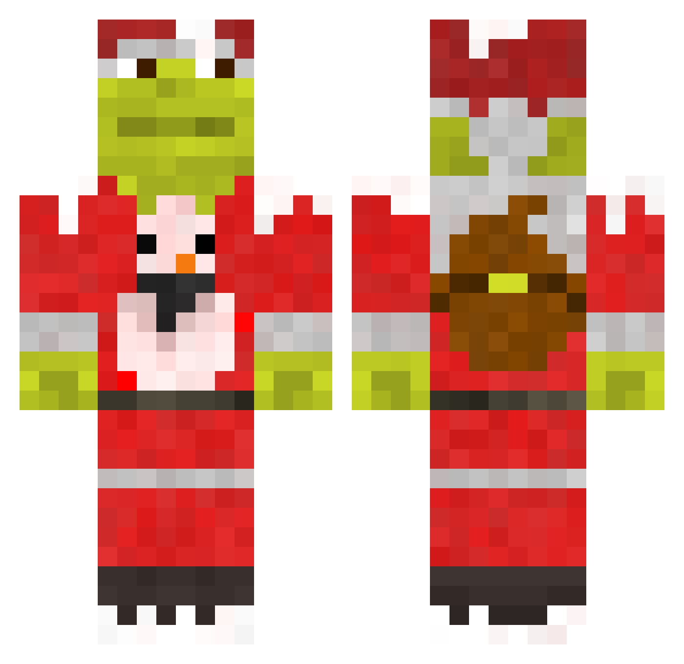 Put1n13 Minecraft skin, front and back view