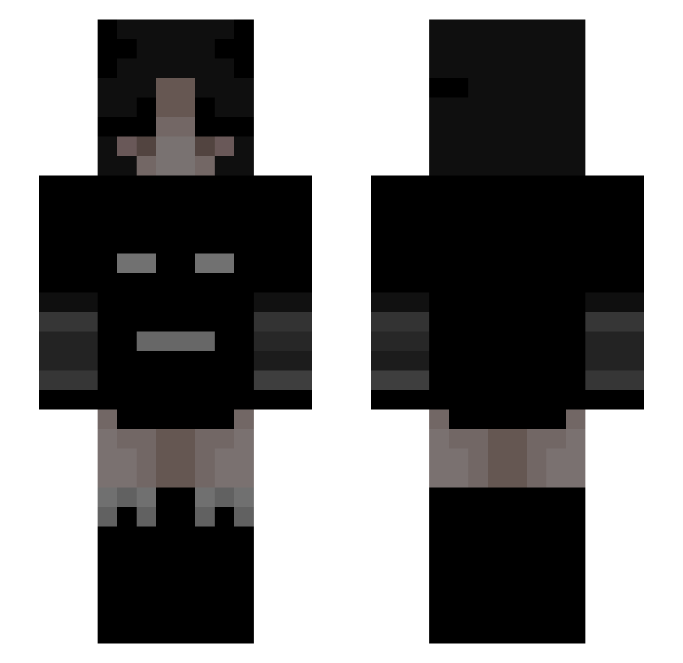 zGakai Minecraft skin, front and back view