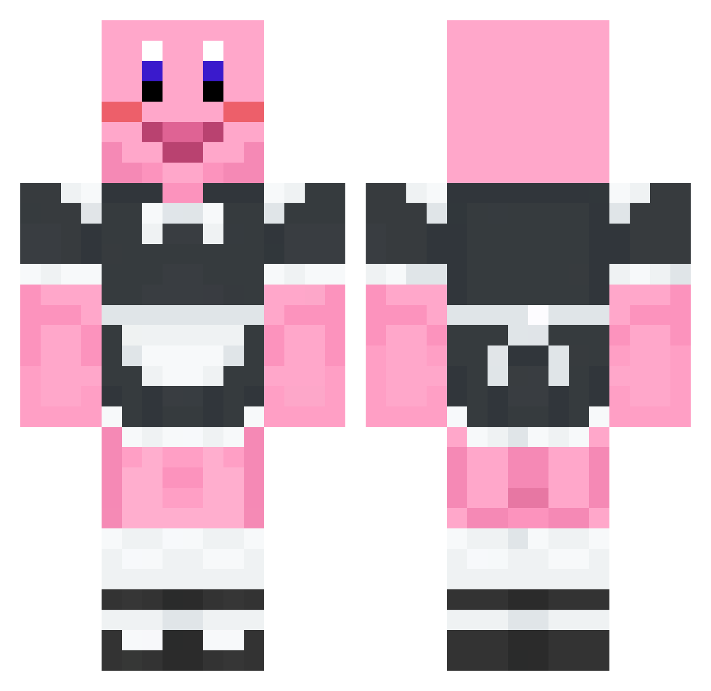 na_bie Minecraft skin, front and back view